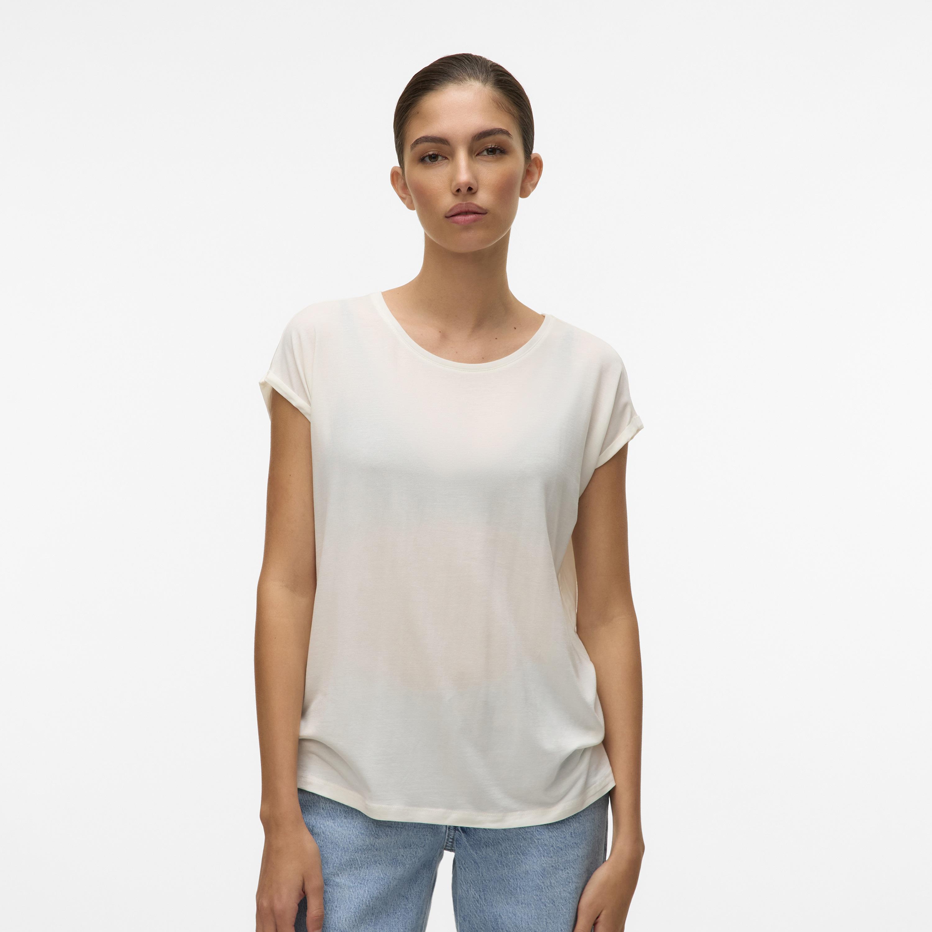تيشيرت حريمي باللون الأبيض من فيرو مودا-women-clothing-tshirts-image-1