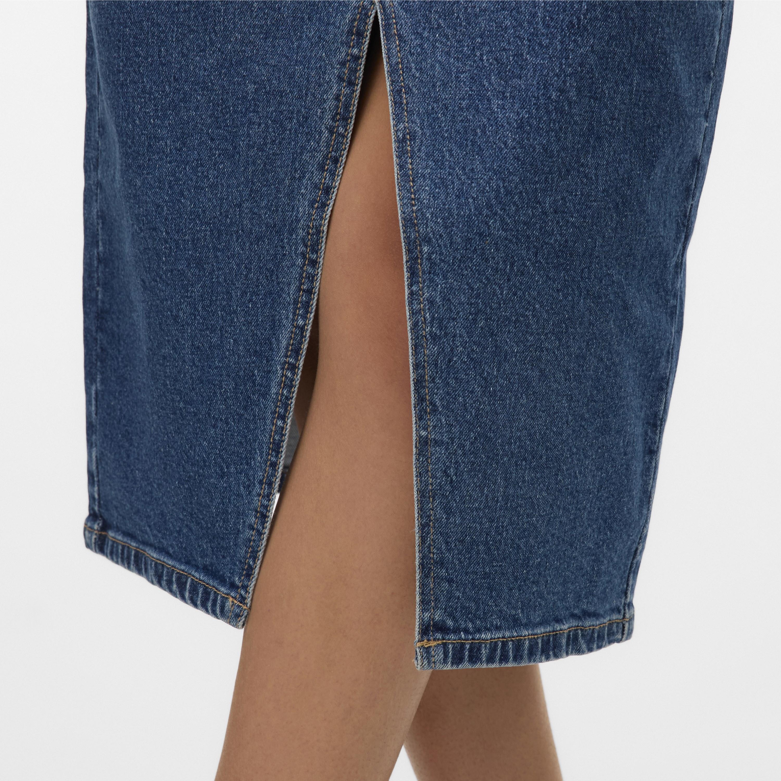 Vero Moda Blue Cotton Pencil Women's Midi Skirt-women-clothing-skirts-image-5