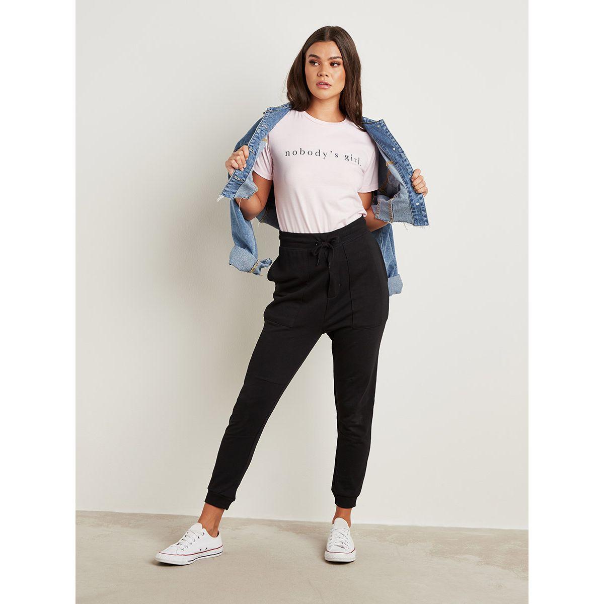 Styli Nobody's Girl Slogan Printed Regular Fit T-shirt-women-clothing-tshirts-image-4