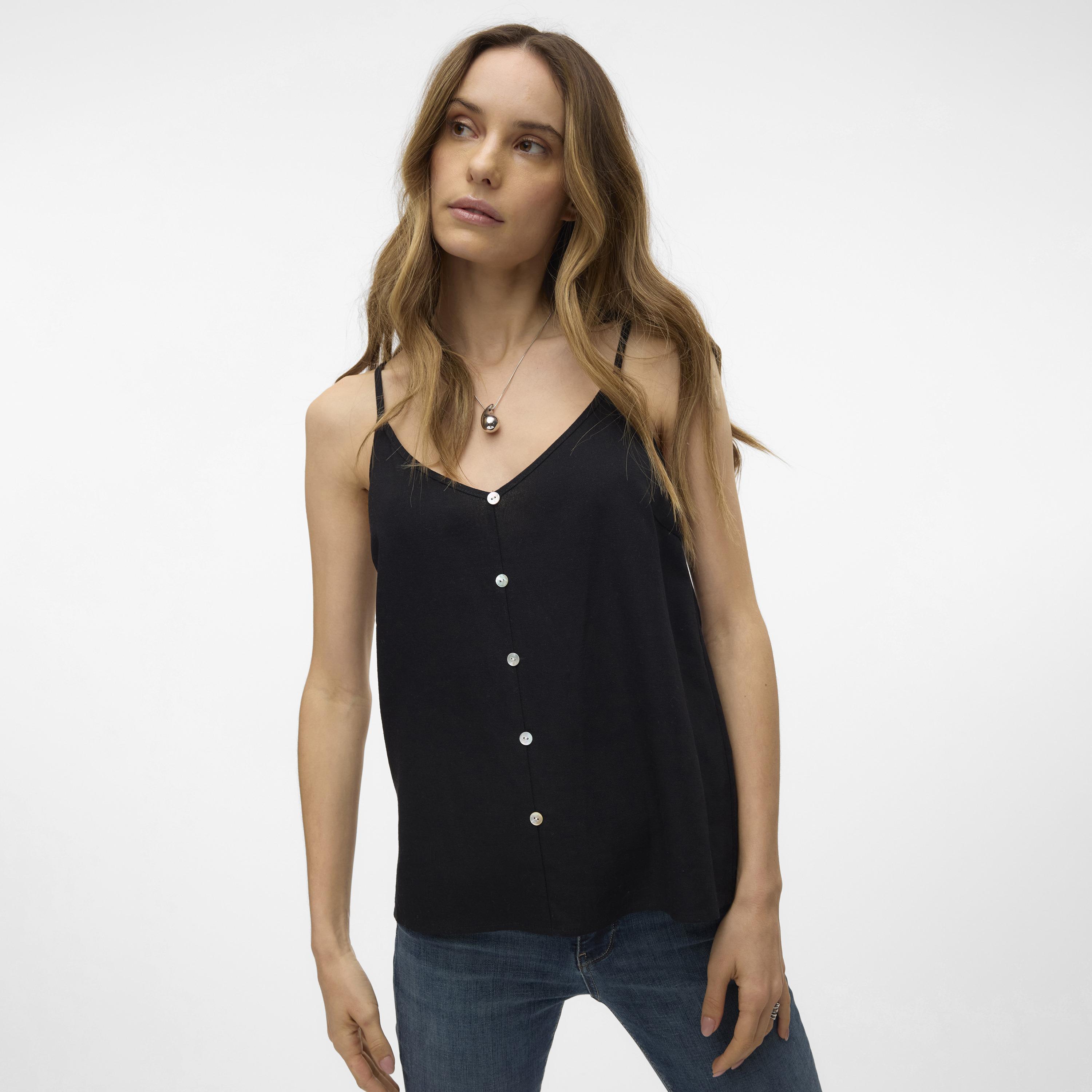 تيشيرت حمالات (تانك بلوزة) حريمي باللون الأسود من فيرو مودا-women-clothing-shirtsandblouses-blouses-image-3