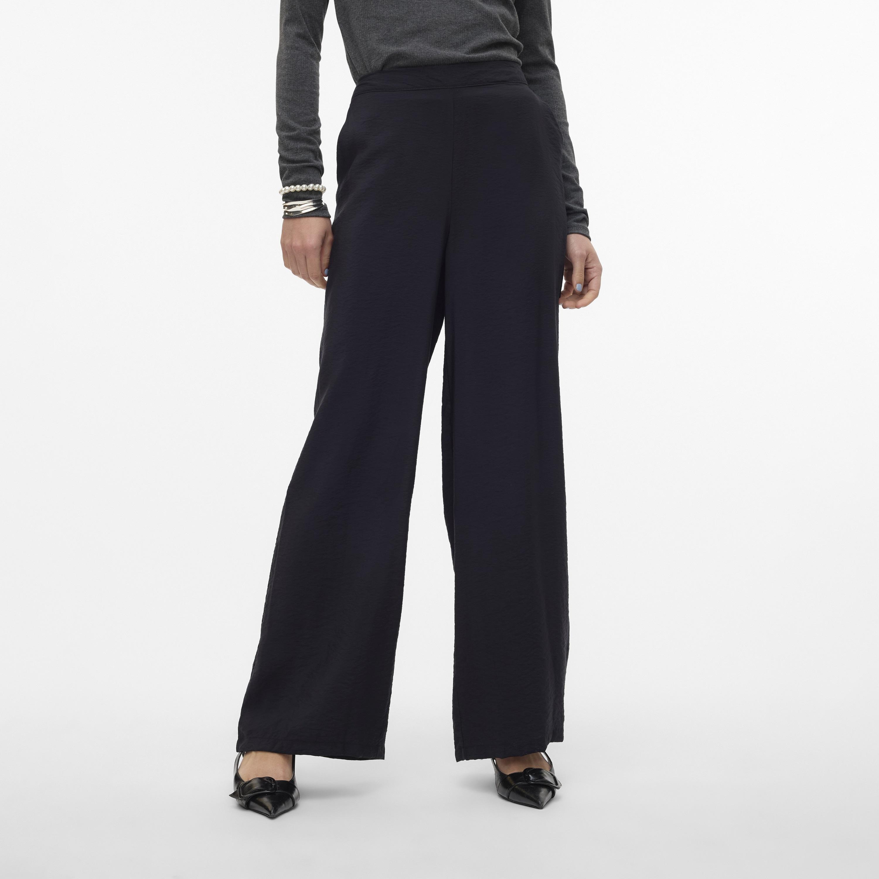 Vero Moda Elasticated Waist Wide Leg Women's Trousers-women-clothing-trousers-image-1