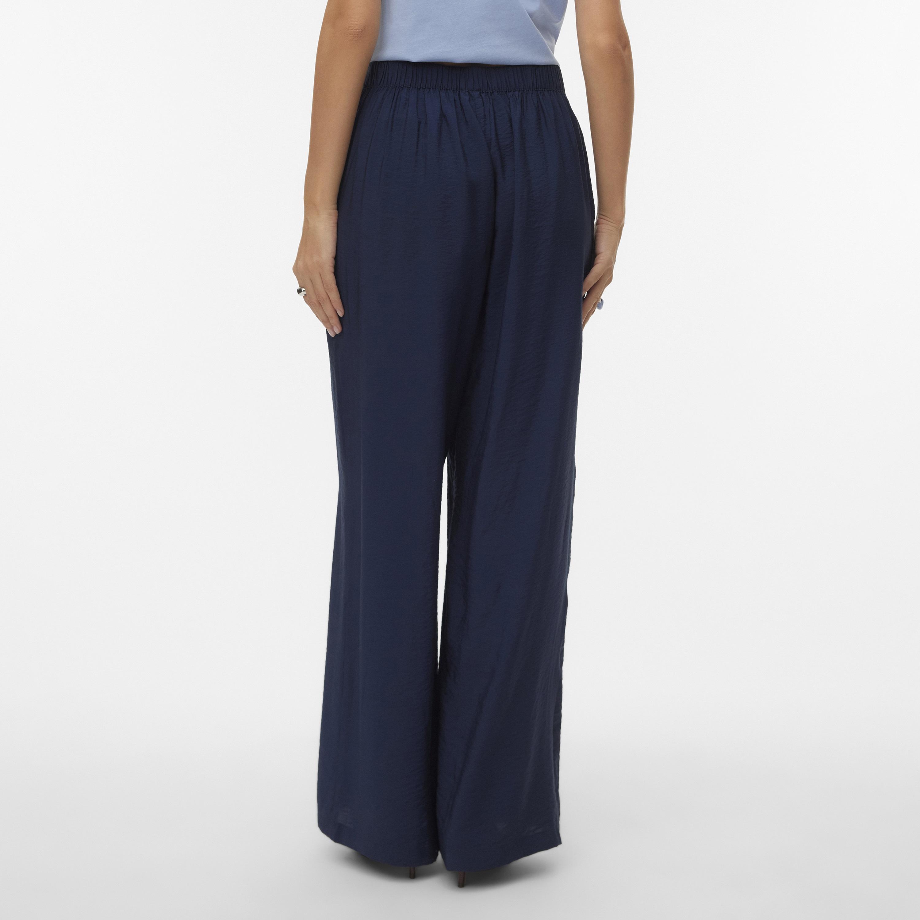 Vero Moda Elasticated Waist Wide Leg Women's Trousers-women-clothing-trousers-image-4
