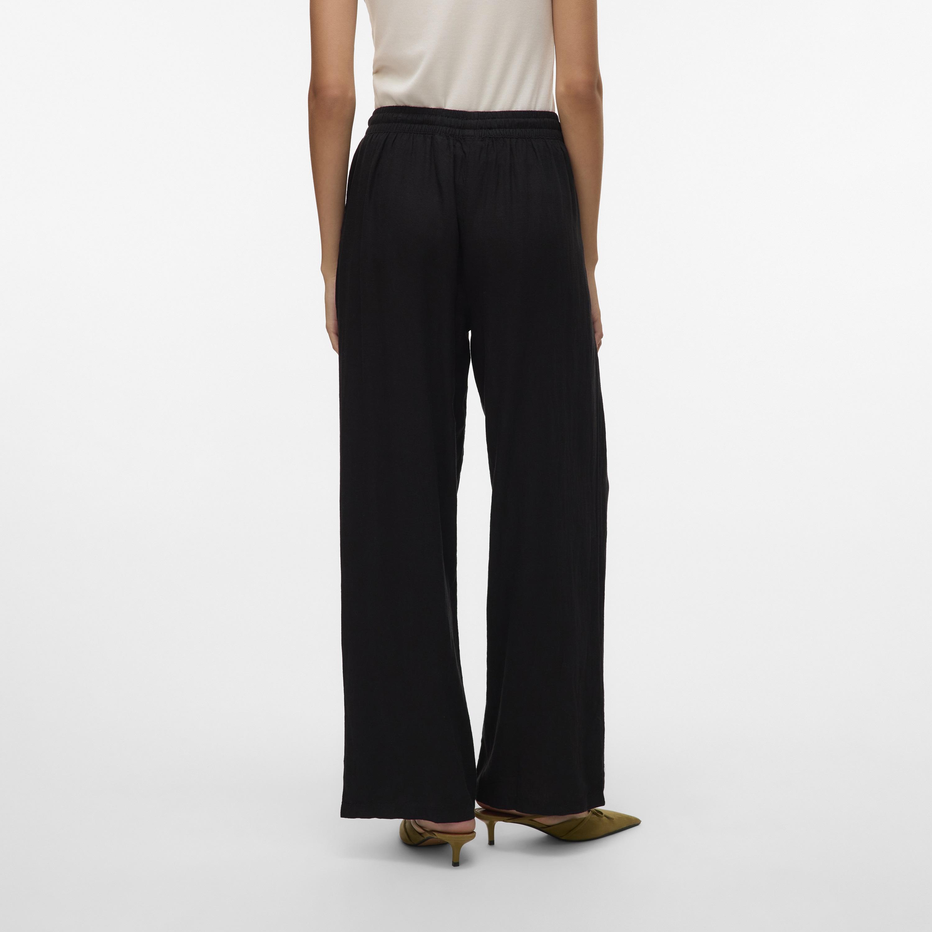 Vero Moda Drawstring Waist Wide Leg Women's Trousers-women-clothing-trousers-image-4