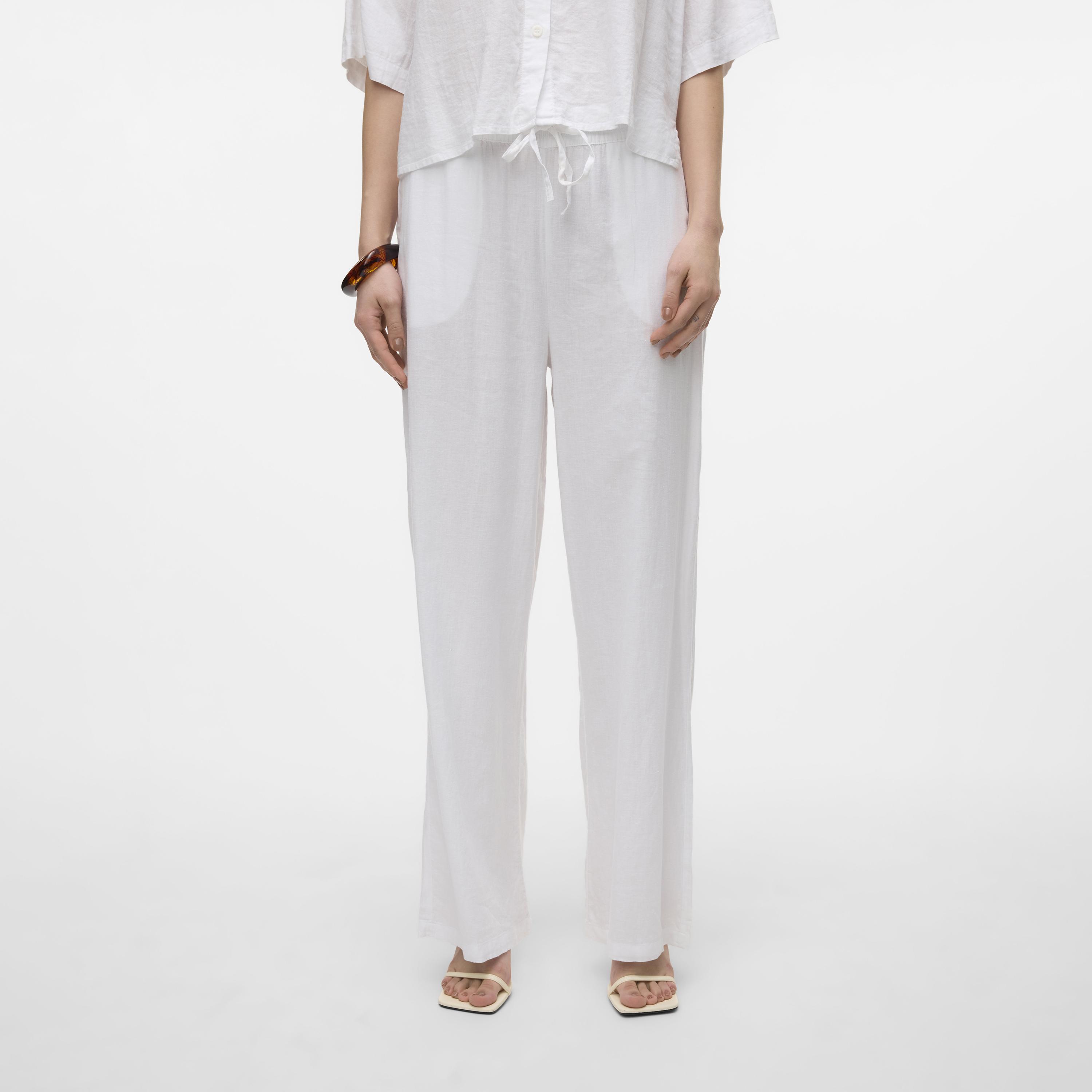 Vero Moda Drawstring Waist Wide Leg Women's Trousers-women-clothing-trousers-image-1