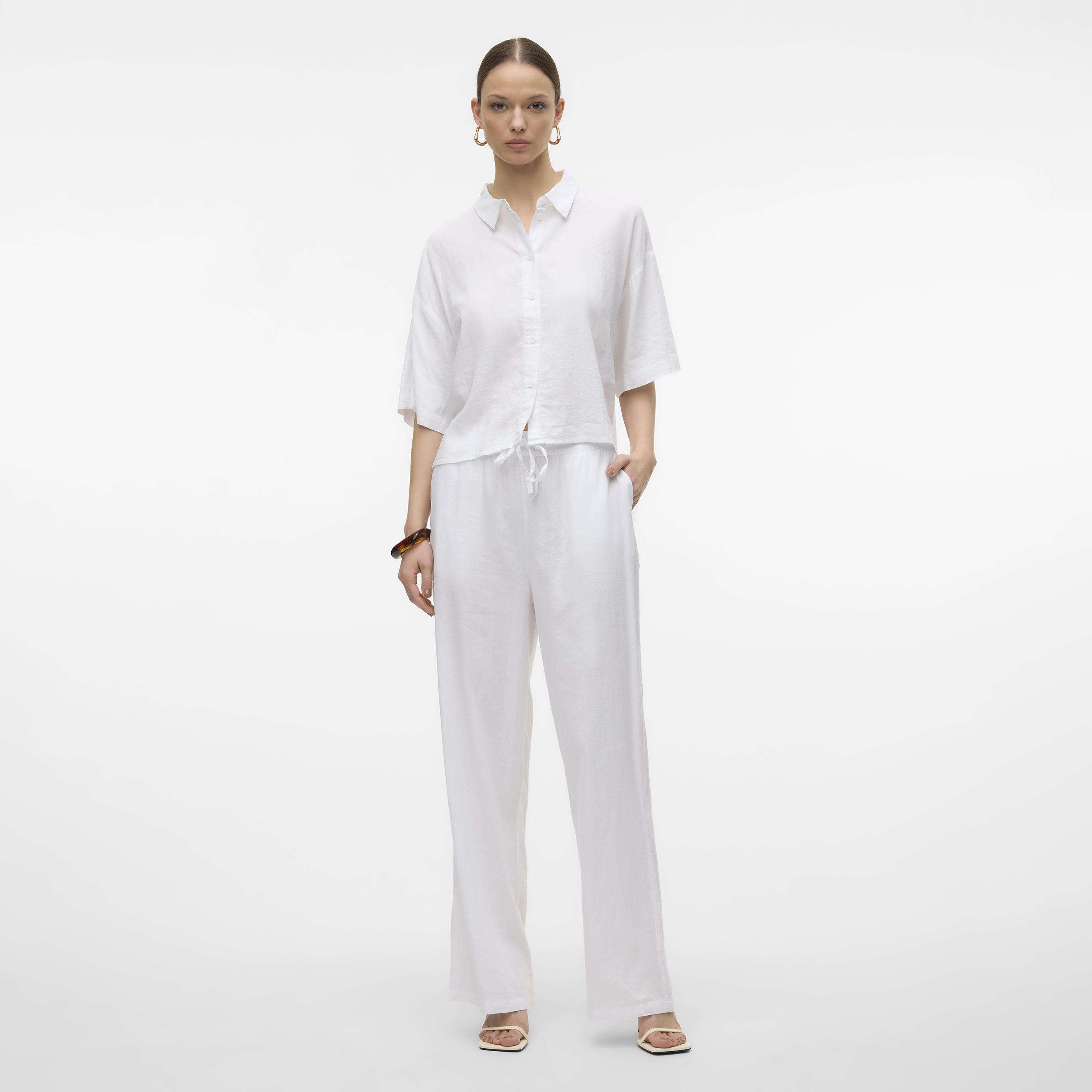 Vero Moda Drawstring Waist Wide Leg Women's Trousers-women-clothing-trousers-image-2