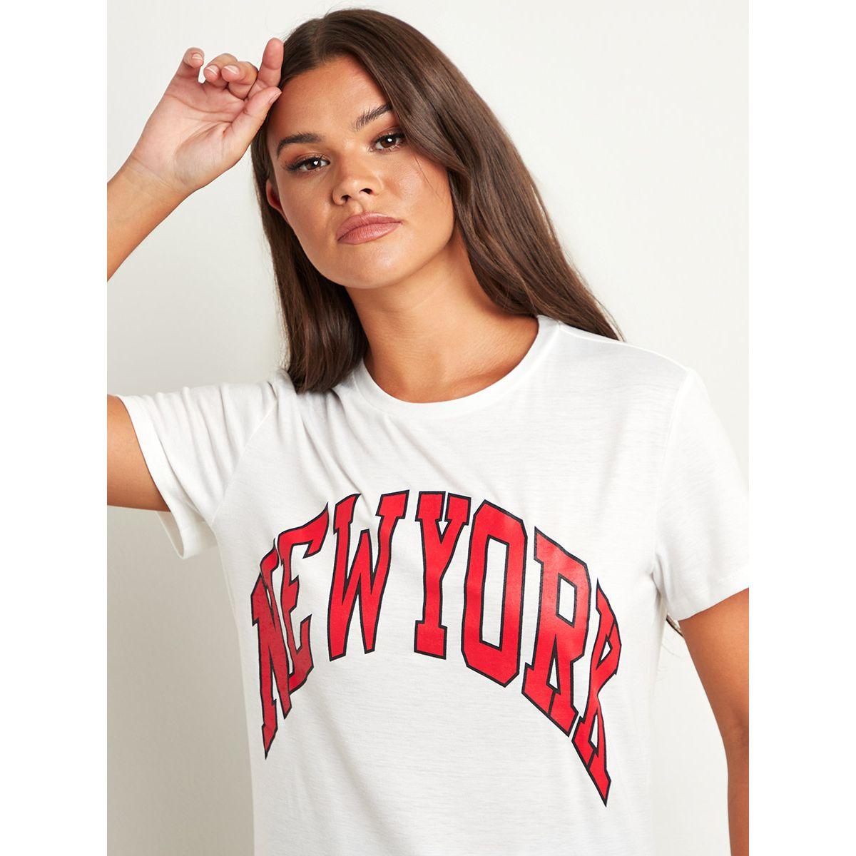 Styli New York Graphic Printed Regular Fit T-shirt-women-clothing-tshirts-image-4