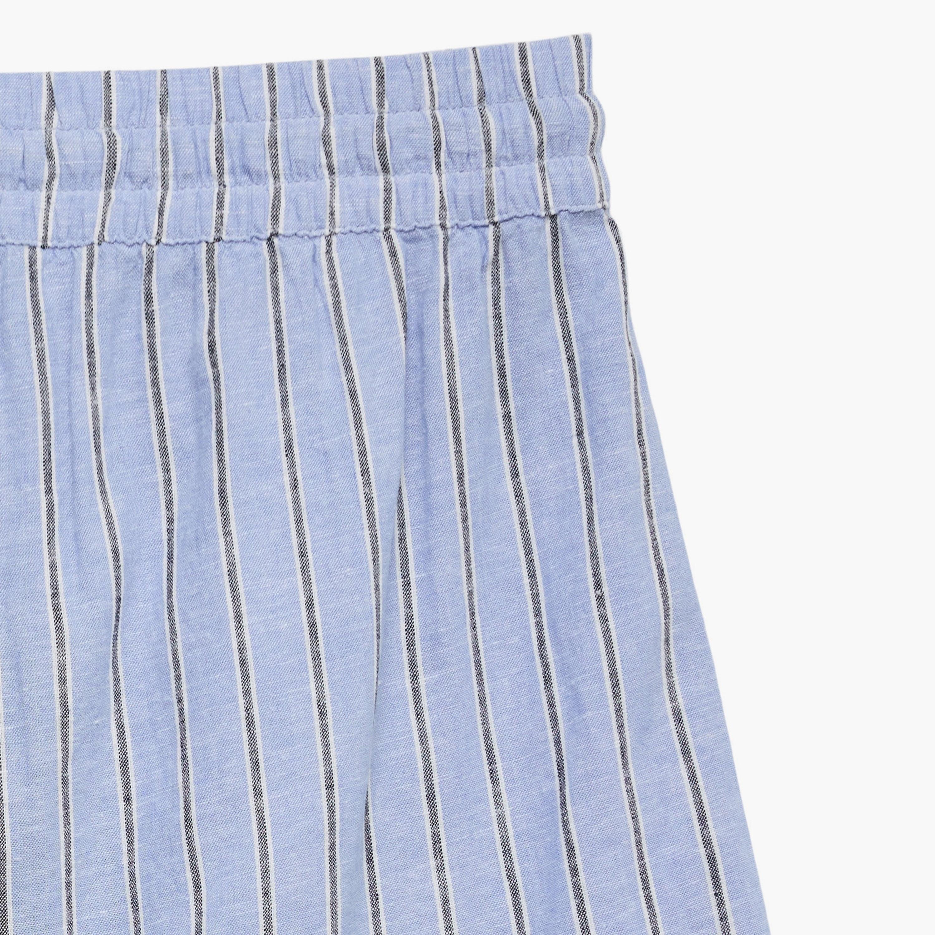 شورت حريمي مخطط أزرق بخصر برباط من فيرو مودا-women-clothing-shorts-image-6