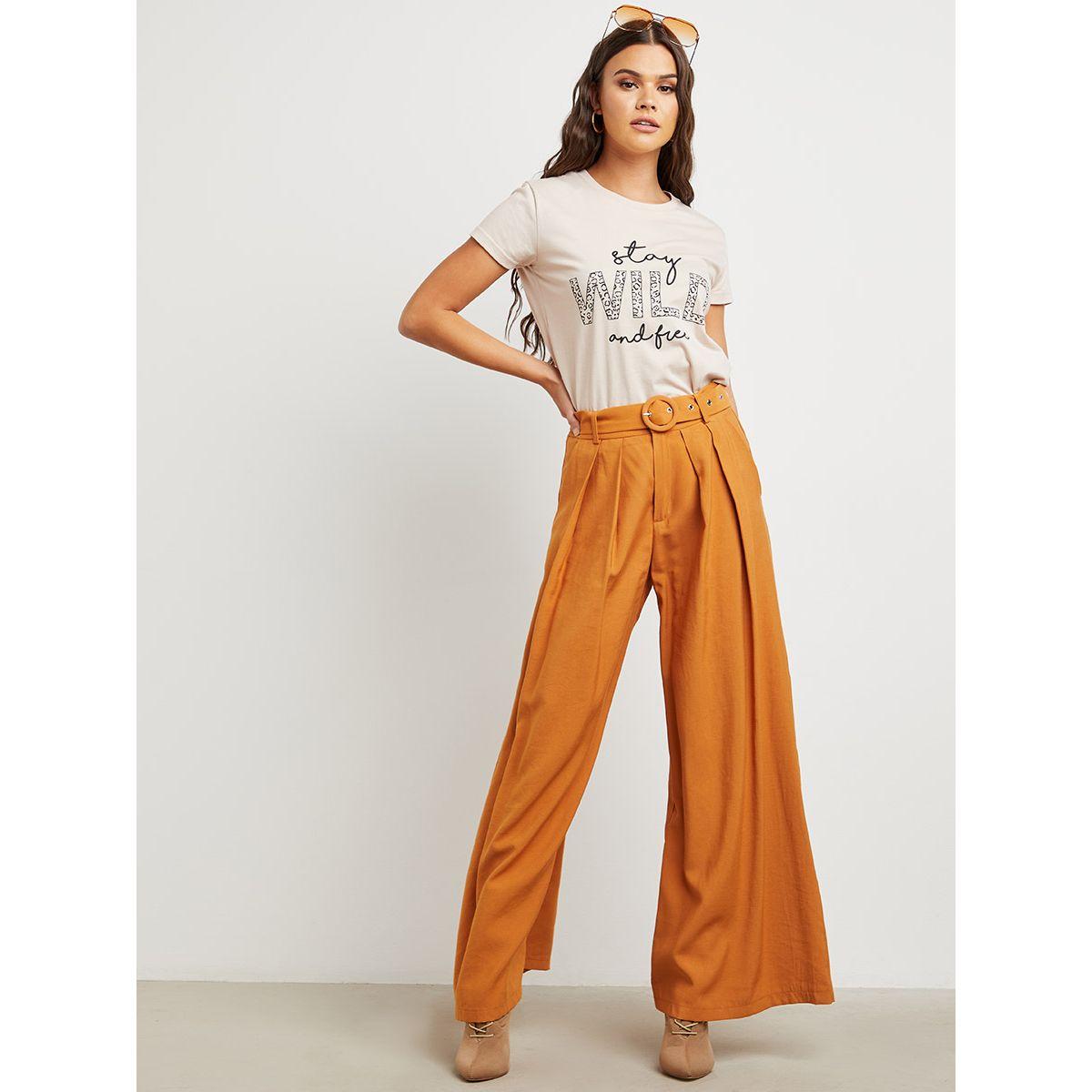 Styli Stay Wild and Free Graphic Print Regular Fit T-shirt-women-clothing-tshirts-image-2