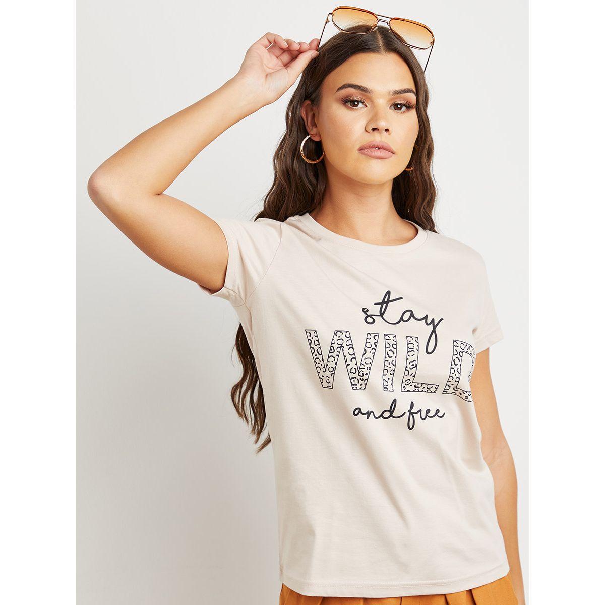 Styli Stay Wild and Free Graphic Print Regular Fit T-shirt-women-clothing-tshirts-image-3