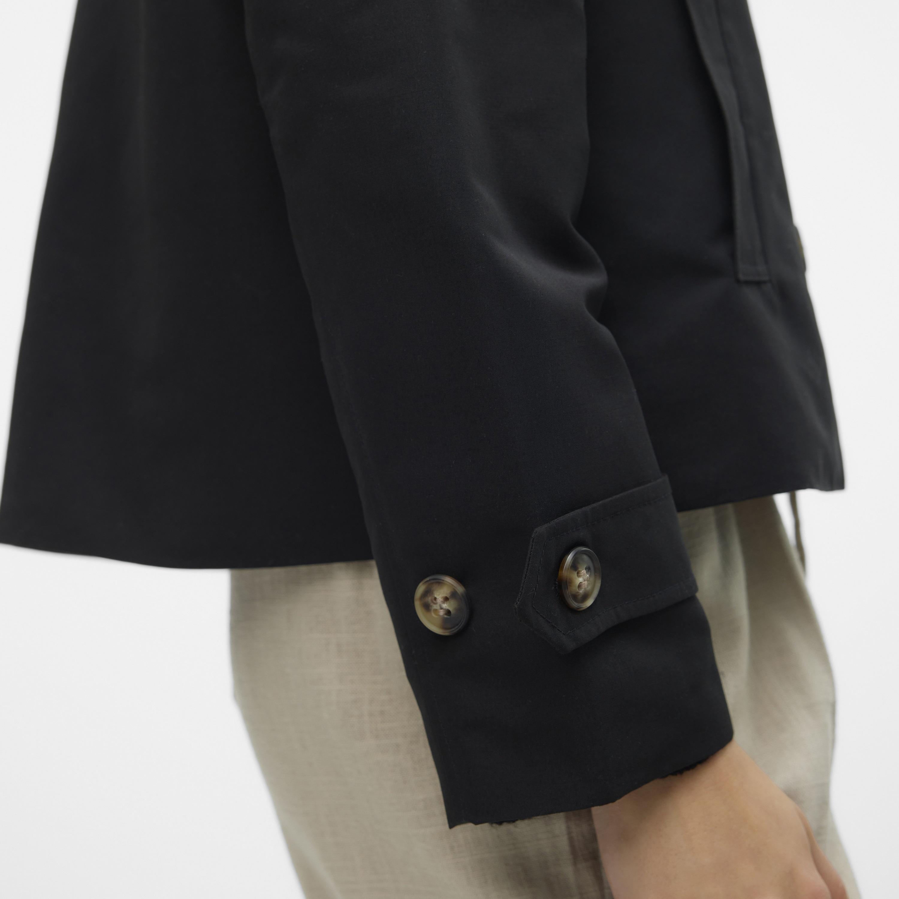 جاكيت حريمي بياقة مطوية وصف مزدوج من فيرو مودا باللون الأسود-women-clothing-coatsandjackets-jackets-image-5