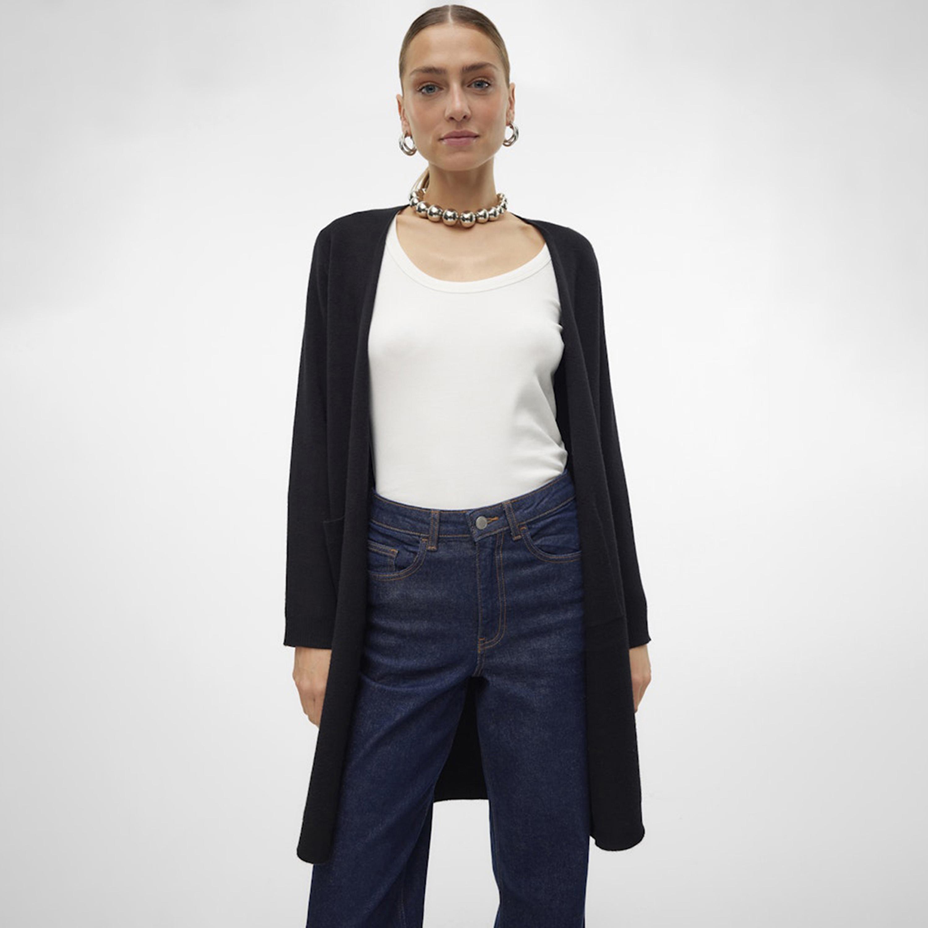 Vero Moda Black Women's Cardigan-women-winterwear-cardigansandjumpers-cardigans-image-1