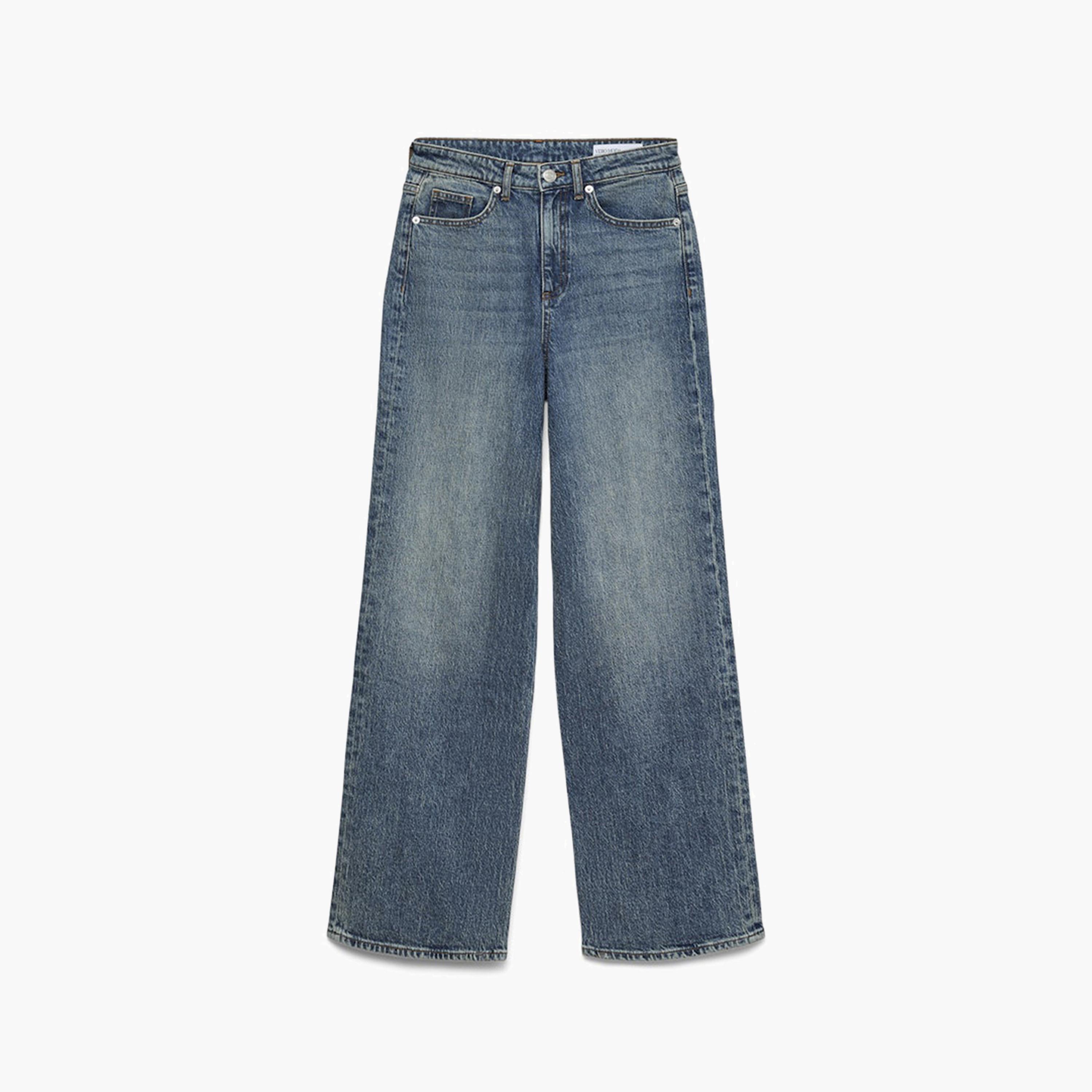 بنطلون جينز نسائي واسع الساق بزر وسحاب بلون أزرق من فيرو مودا-women-clothing-bottoms-jeans-image-6