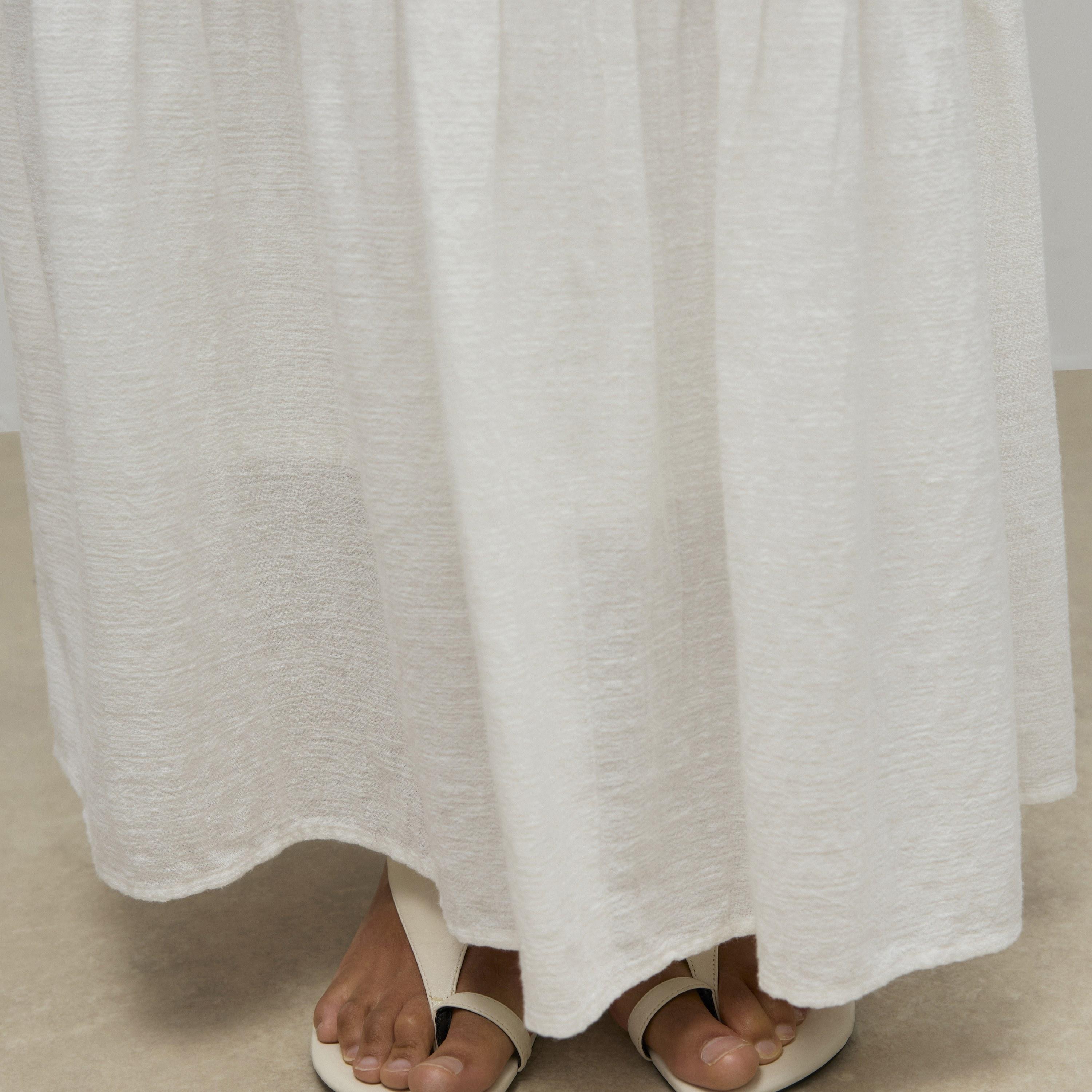 Vero Moda White Cotton Tiered Women's Maxi Skirt-women-clothing-skirts-image-5