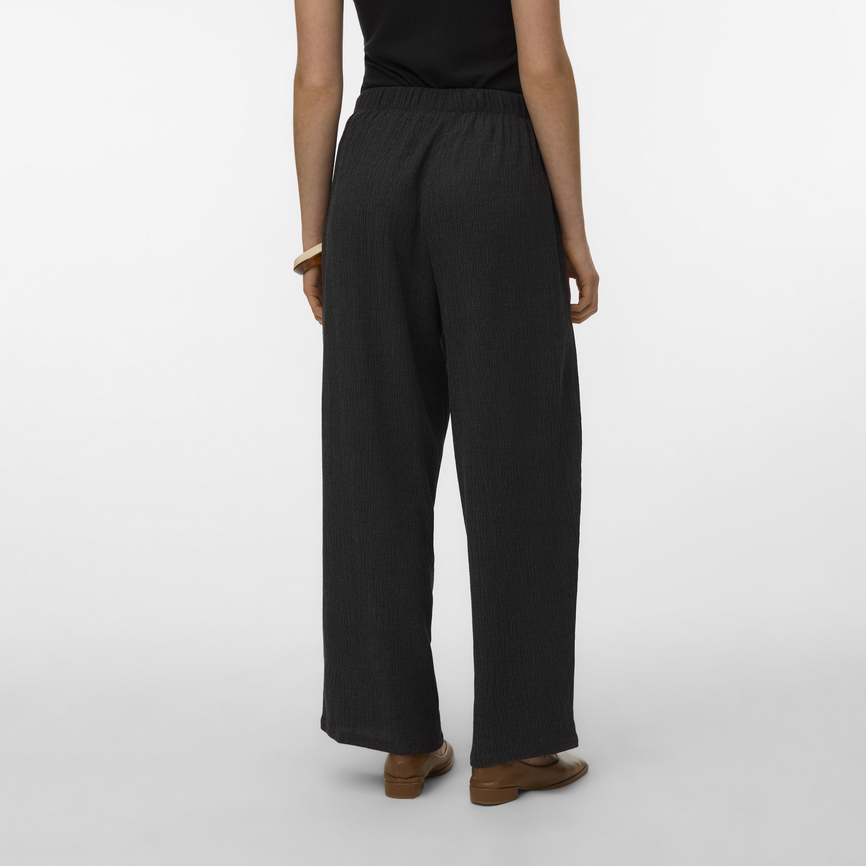 Vero Moda Crinkled Drawstring Waist Wide Leg Women's Trousers-women-clothing-trousers-image-4