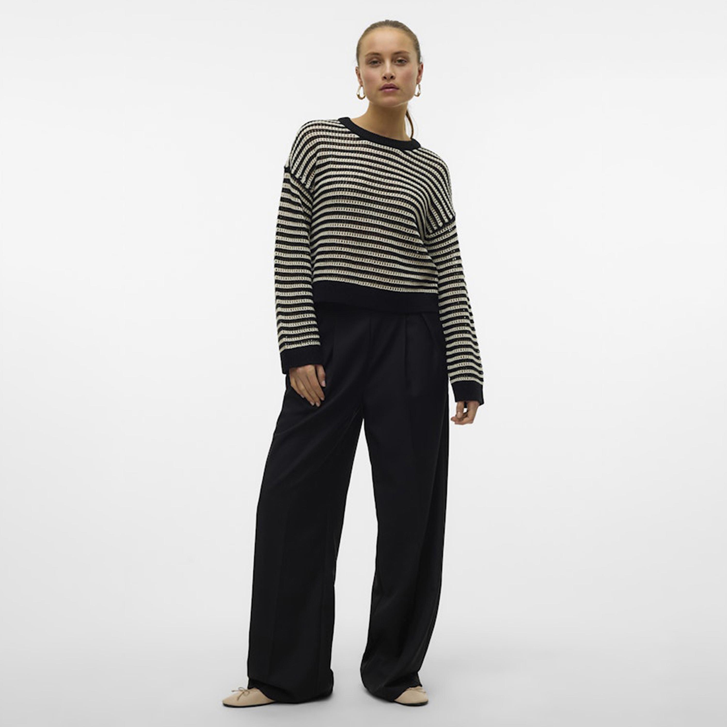 Vero Moda Concealed Zip Wide Leg Women's Trousers-women-clothing-bottoms-trousers-image-2