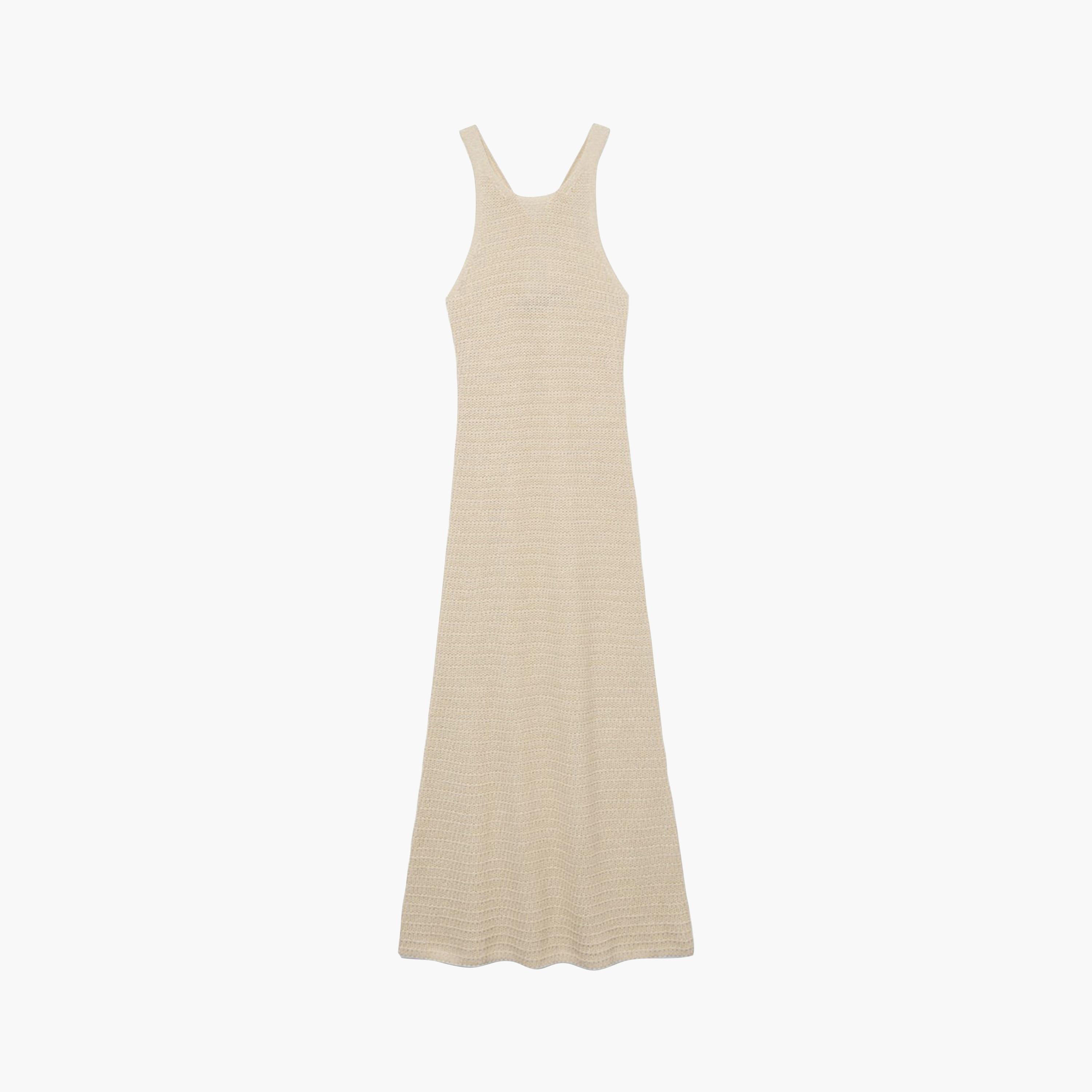 Vero Moda Beige Knitted Women's Midi Dress-women-clothing-dresses-image-5