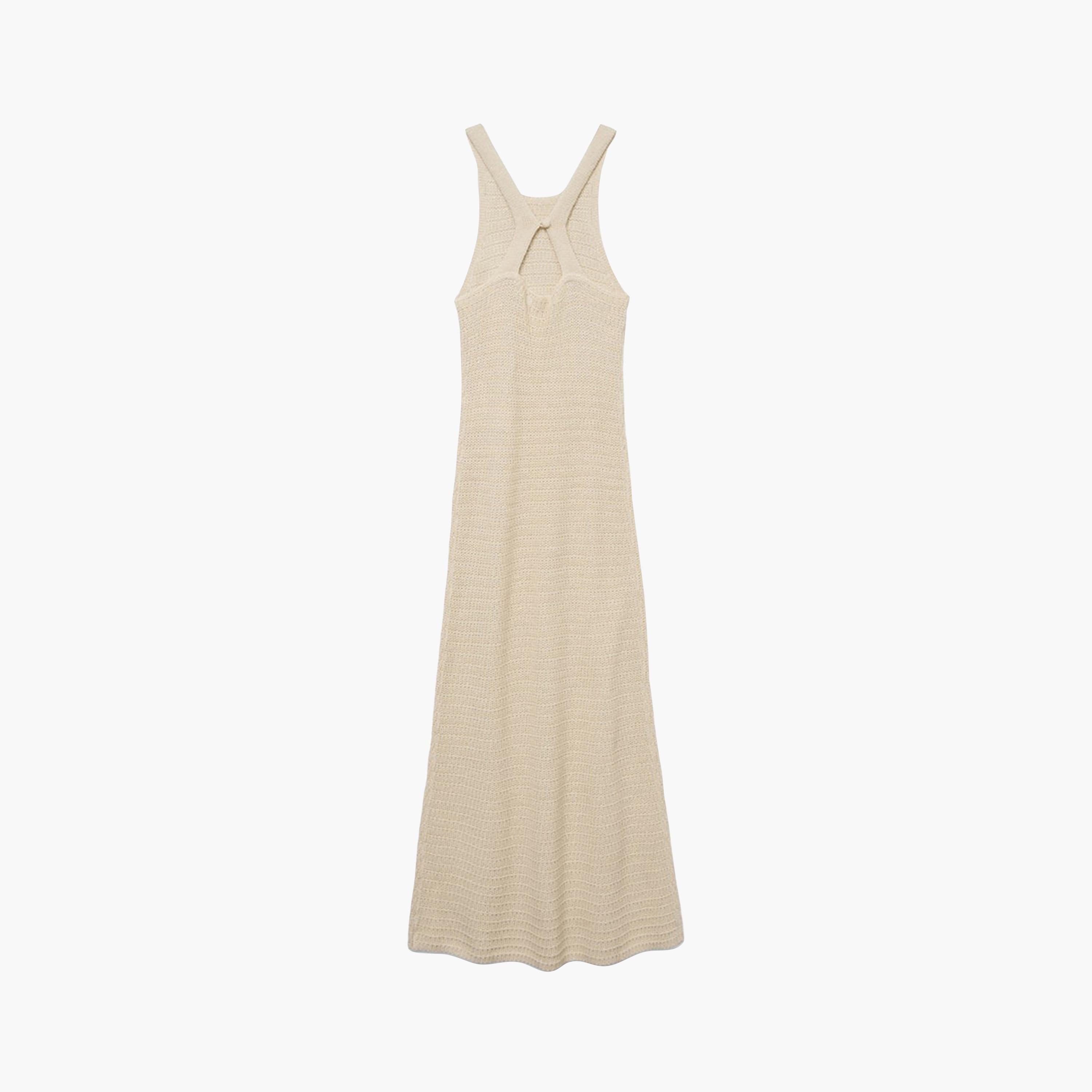 Vero Moda Beige Knitted Women's Midi Dress-women-clothing-dresses-image-6