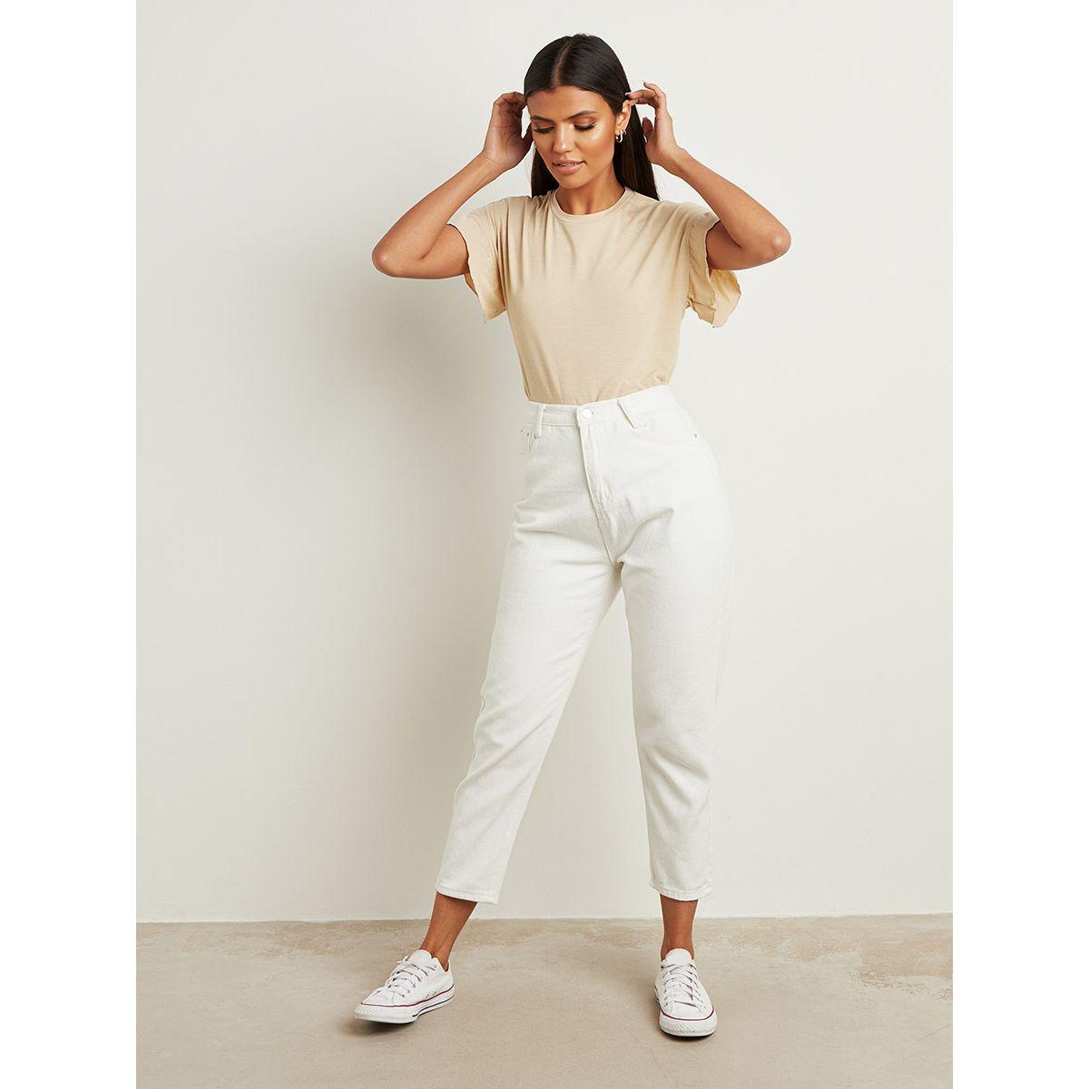 تيشيرت بأكمام كشكش سادة-women-clothing-tshirts-image-2