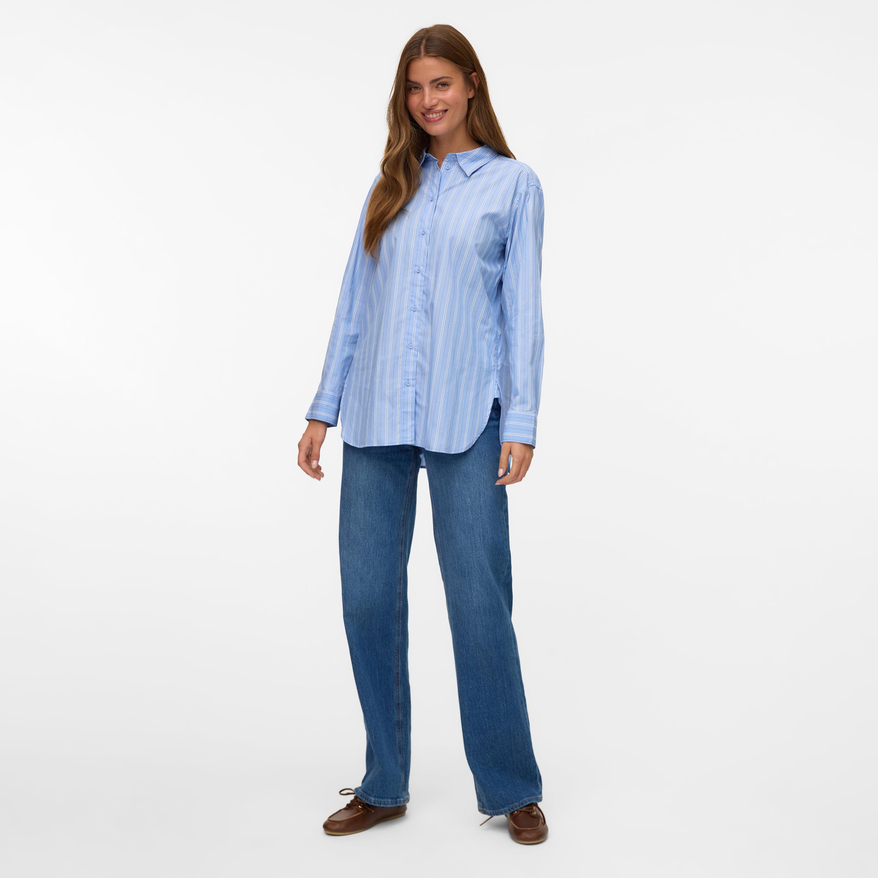 Vero Moda Striped Pointed Collar Women's Shirt-women-clothing-shirtsandblouses-shirts-image-2