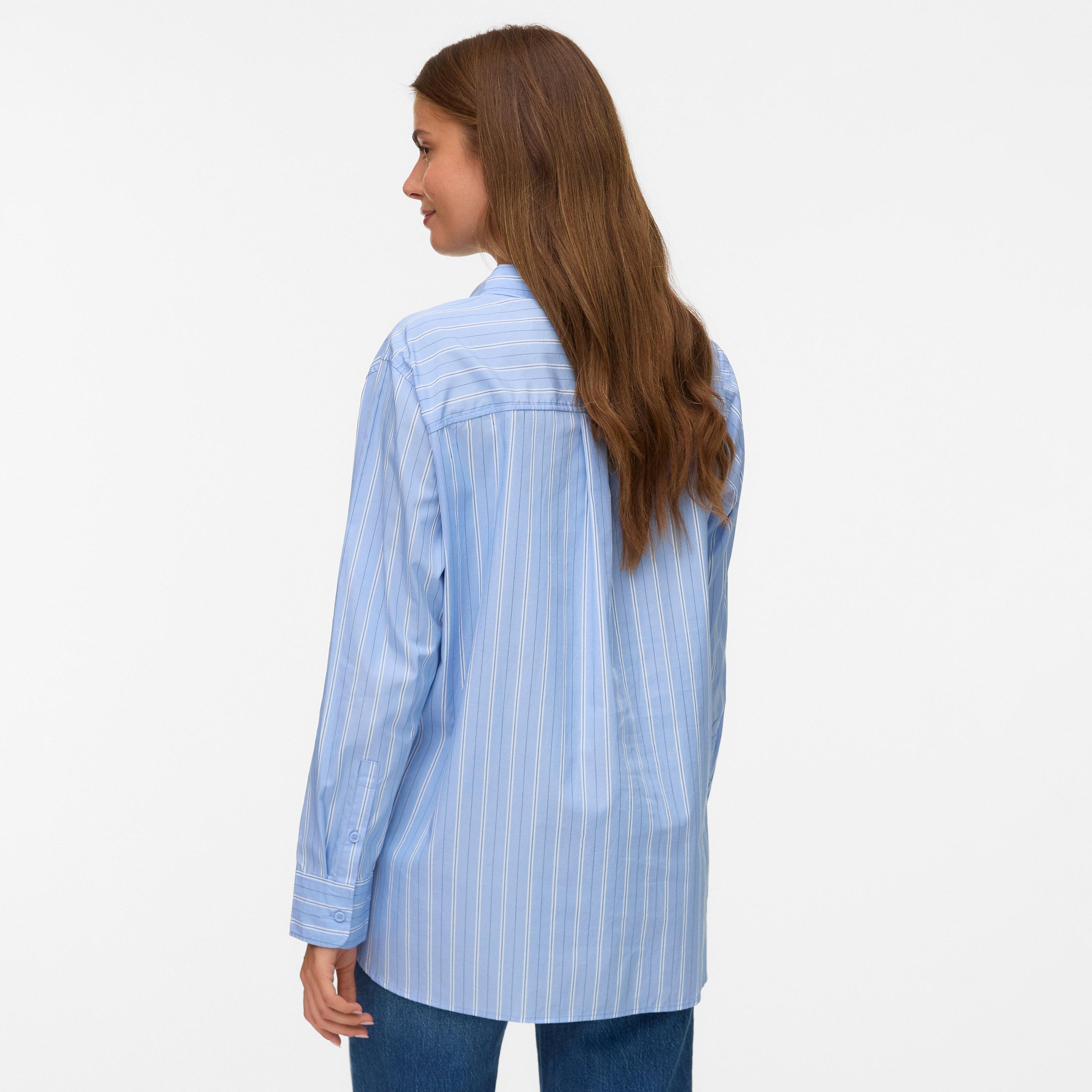Vero Moda Striped Pointed Collar Women's Shirt-women-clothing-shirtsandblouses-shirts-image-3