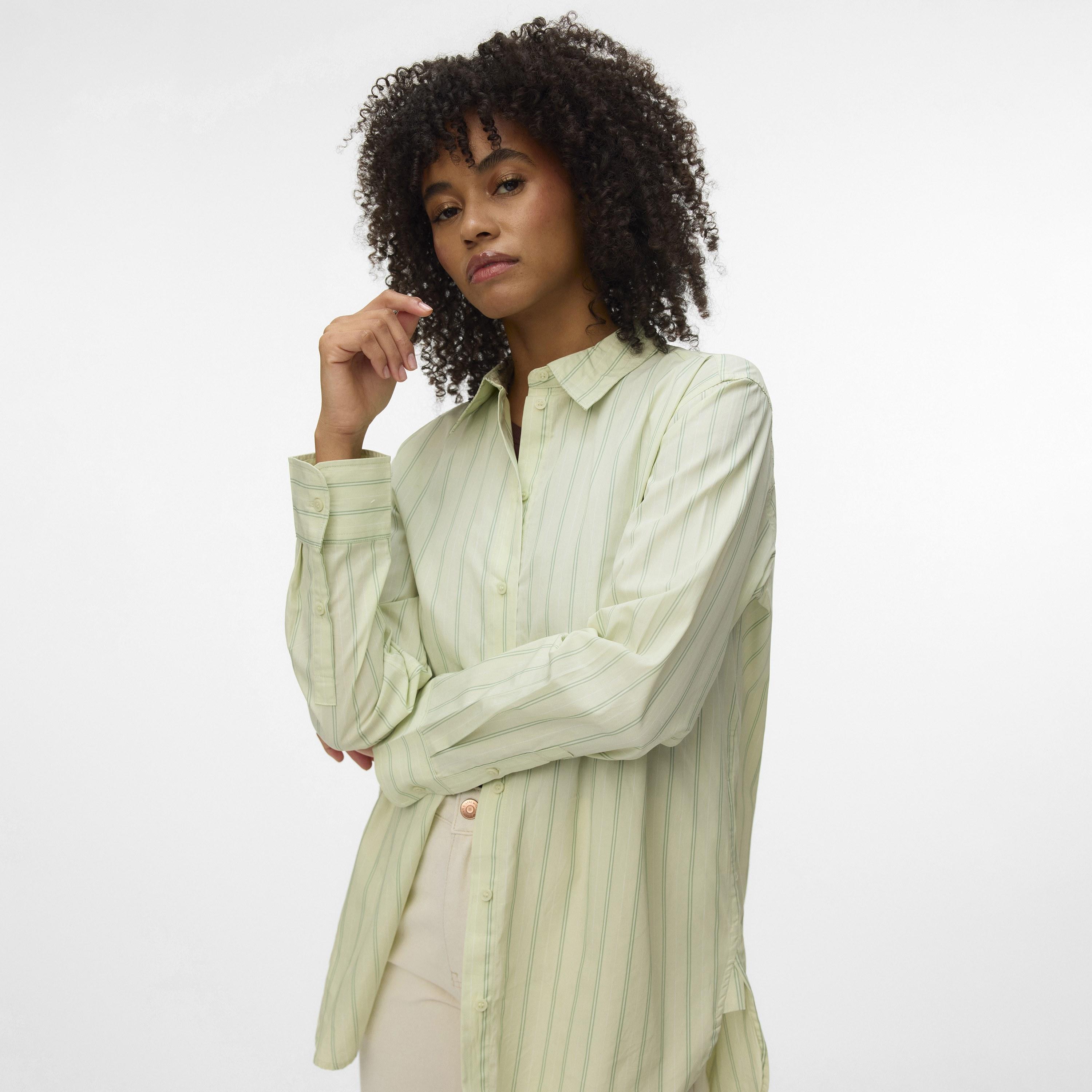 Vero Moda Striped Pointed Collar Women's Shirt-women-clothing-shirtsandblouses-shirts-image-4