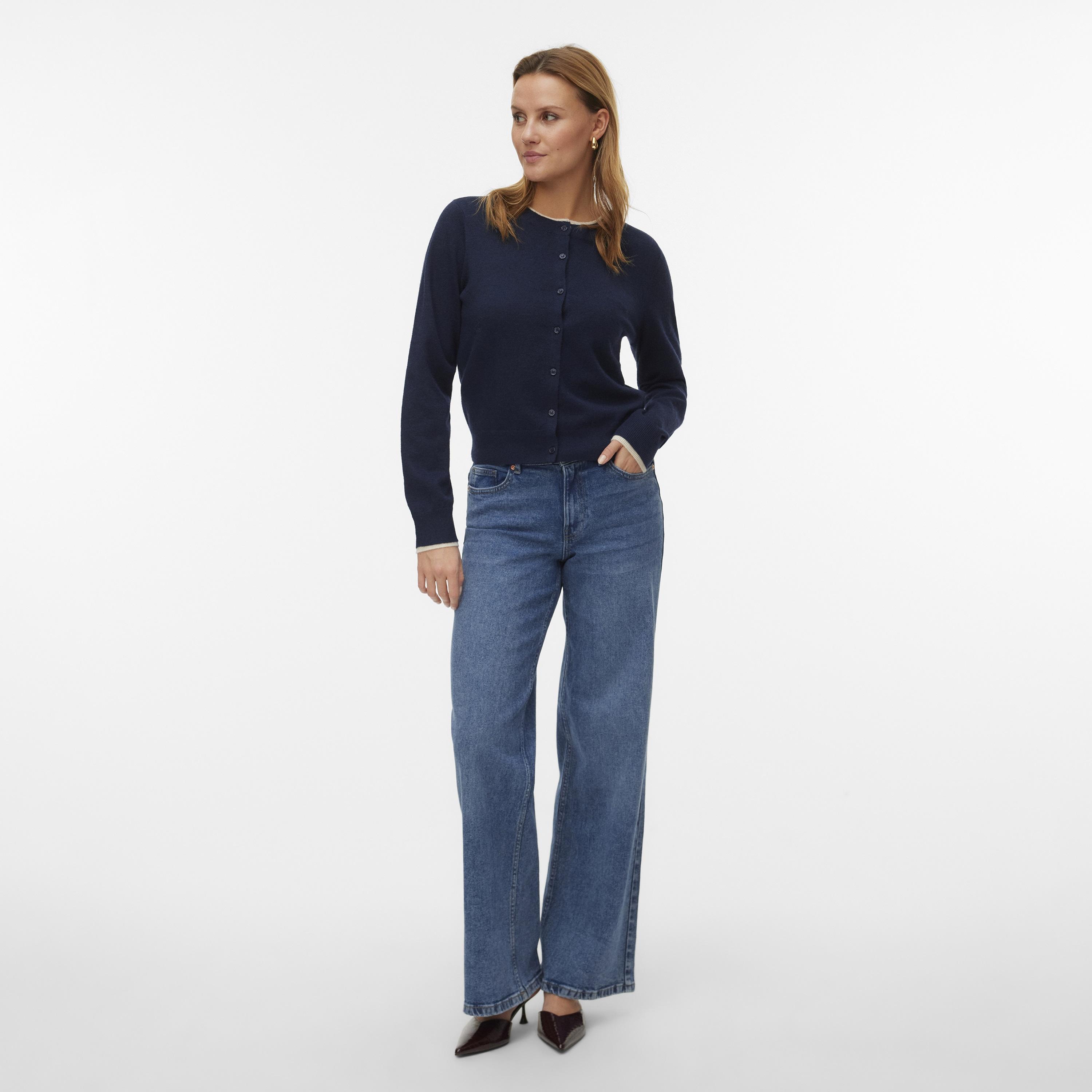 كارديجان حريمي باللون الأزرق من فيرو مودا-women-winterwear-cardigansandjumpers-cardigans-image-2