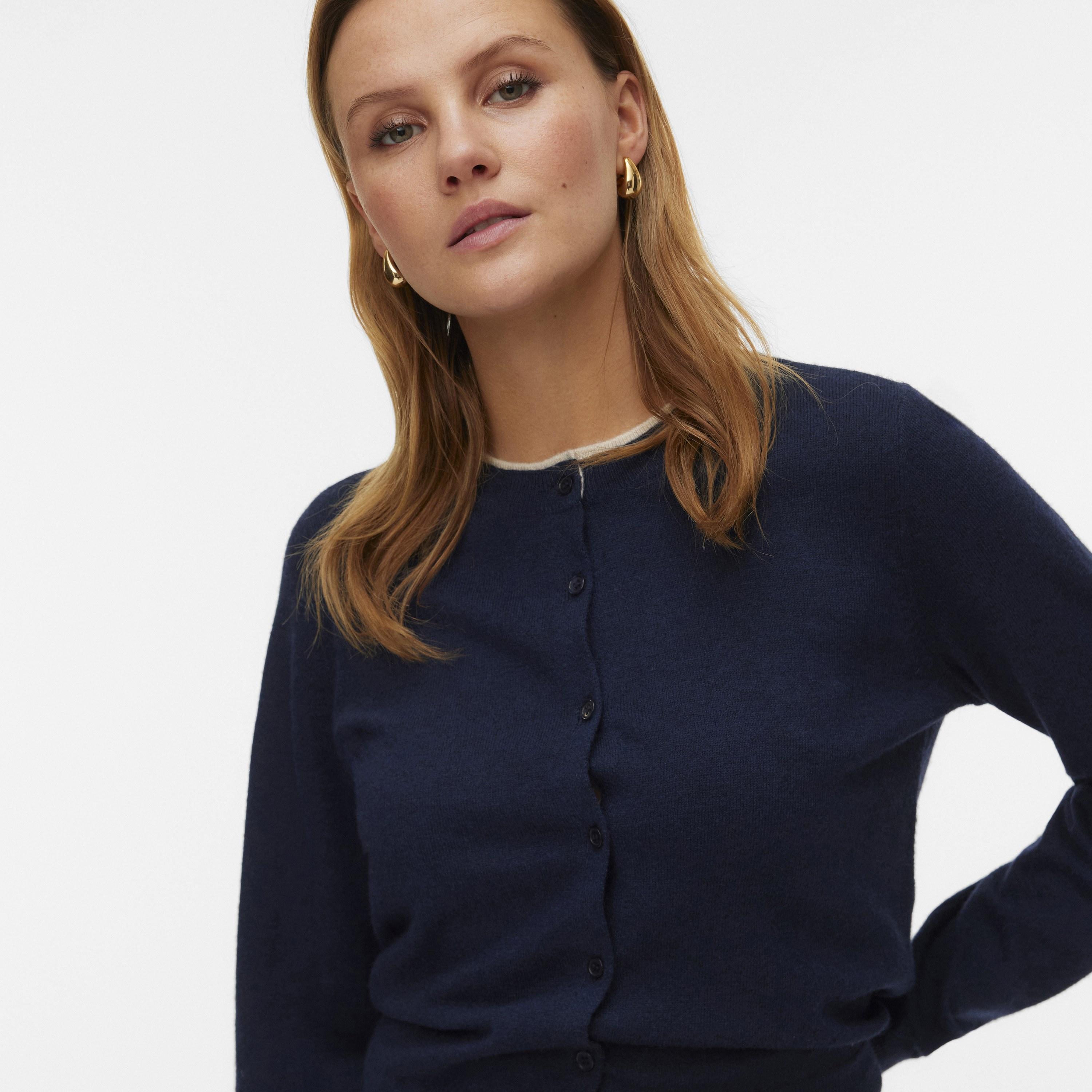 كارديجان حريمي باللون الأزرق من فيرو مودا-women-winterwear-cardigansandjumpers-cardigans-image-4