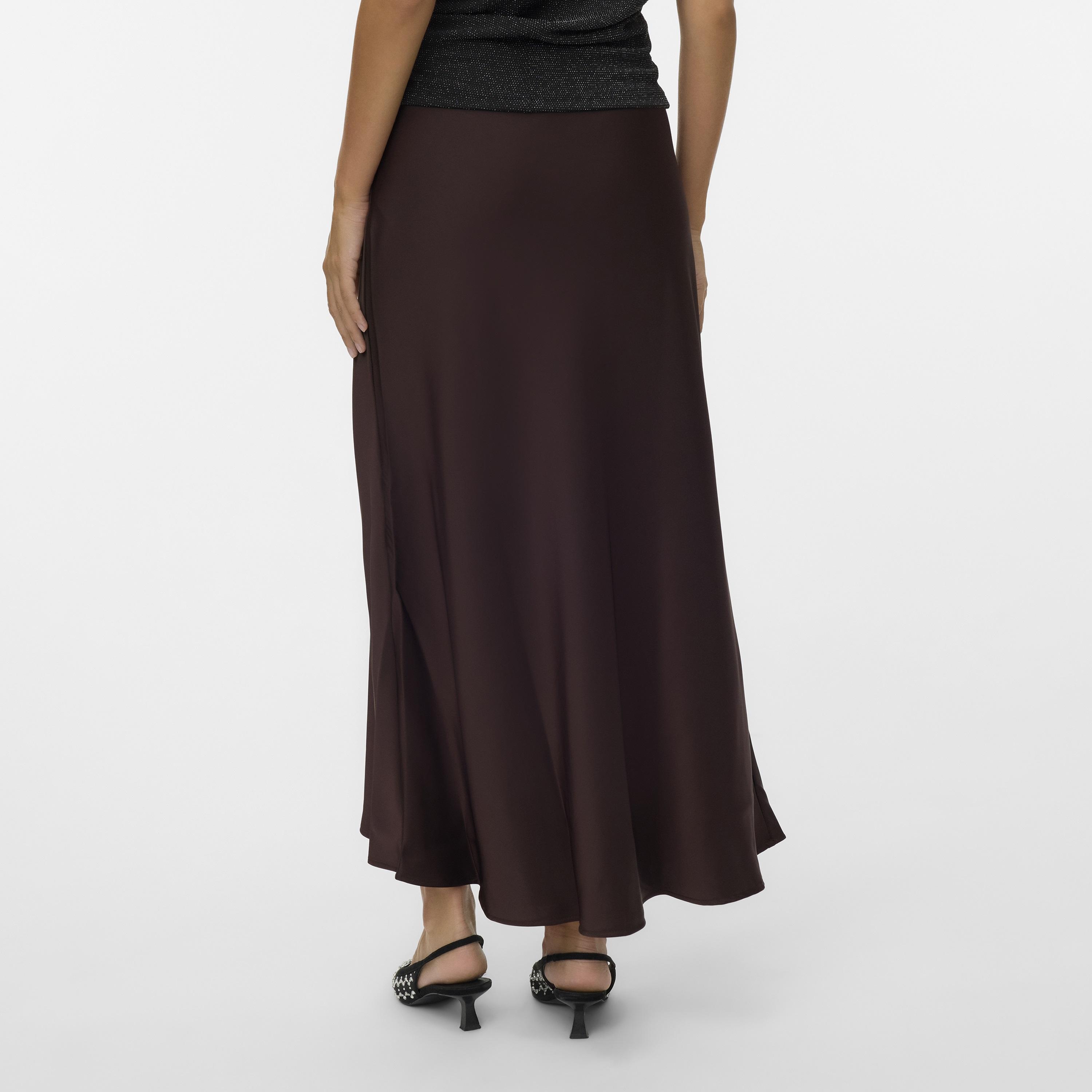 Vero Moda Brown Bias-Cut Women's Midi Skirt-women-clothing-skirts-image-3