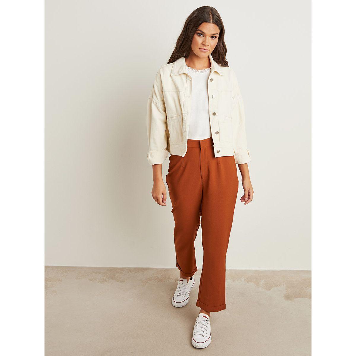 Styli Plain Relaxed Fit Tapered Trouser-women-clothing-bottoms-trousers-image-2