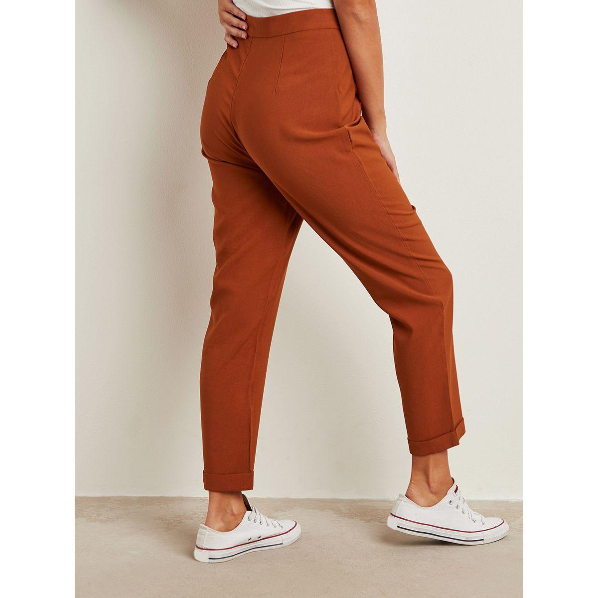 Styli Plain Relaxed Fit Tapered Trouser-women-clothing-bottoms-trousers-image-3
