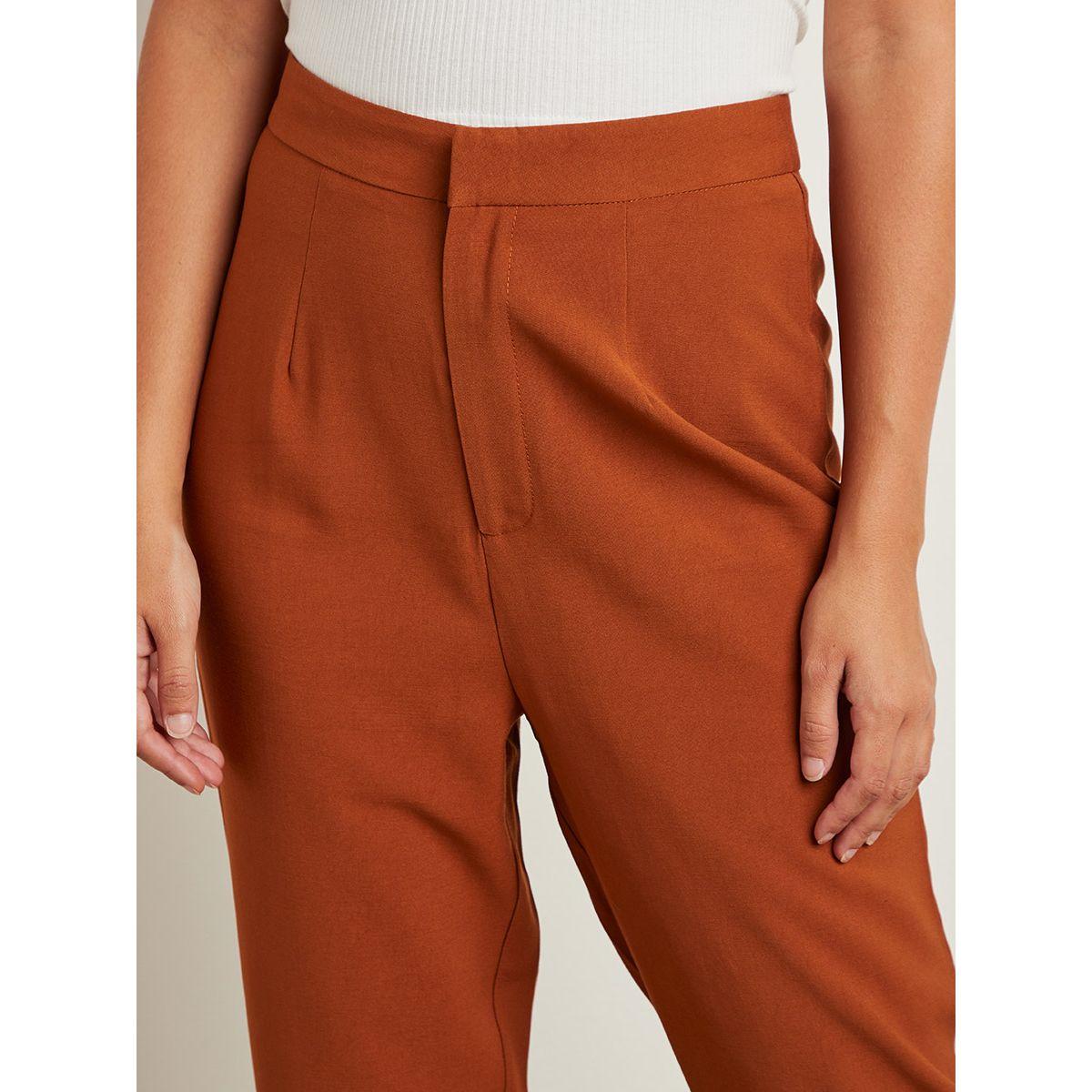 Styli Plain Relaxed Fit Tapered Trouser-women-clothing-bottoms-trousers-image-4