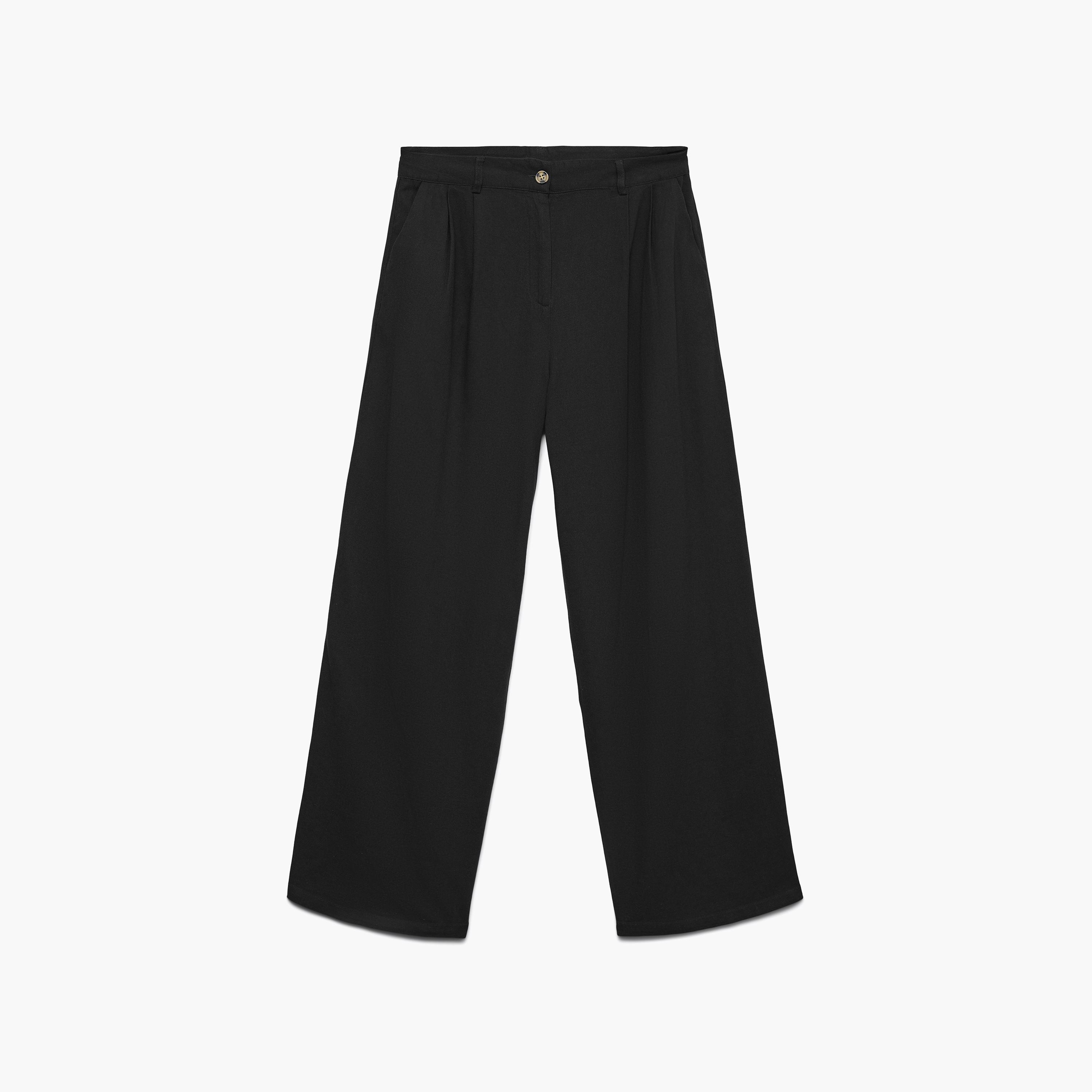 Vero Moda Black Zip Fly Women's Trousers-women-clothing-trousers-image-1