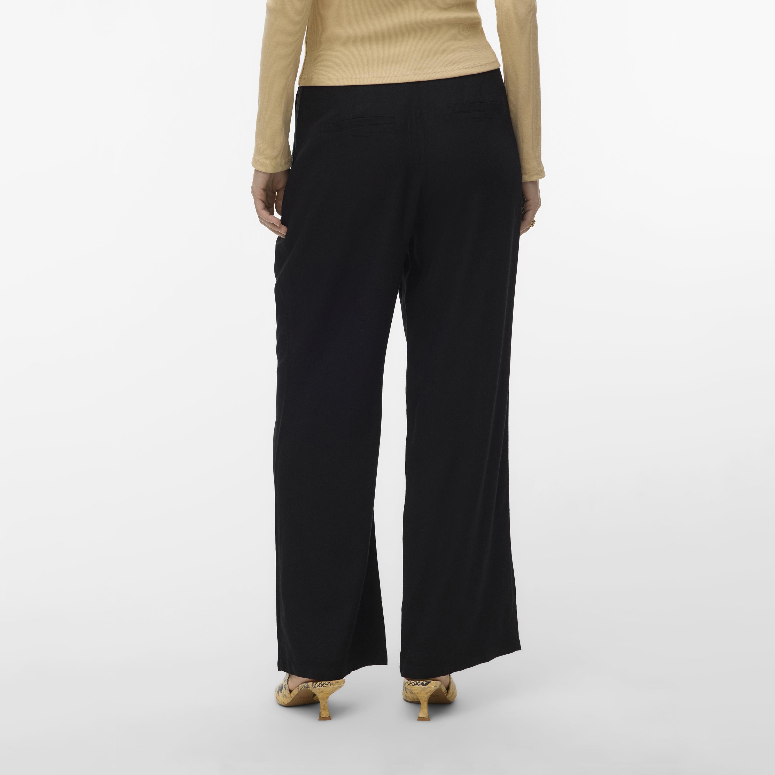 Vero Moda Black Zip Fly Women's Trousers-women-clothing-trousers-image-3