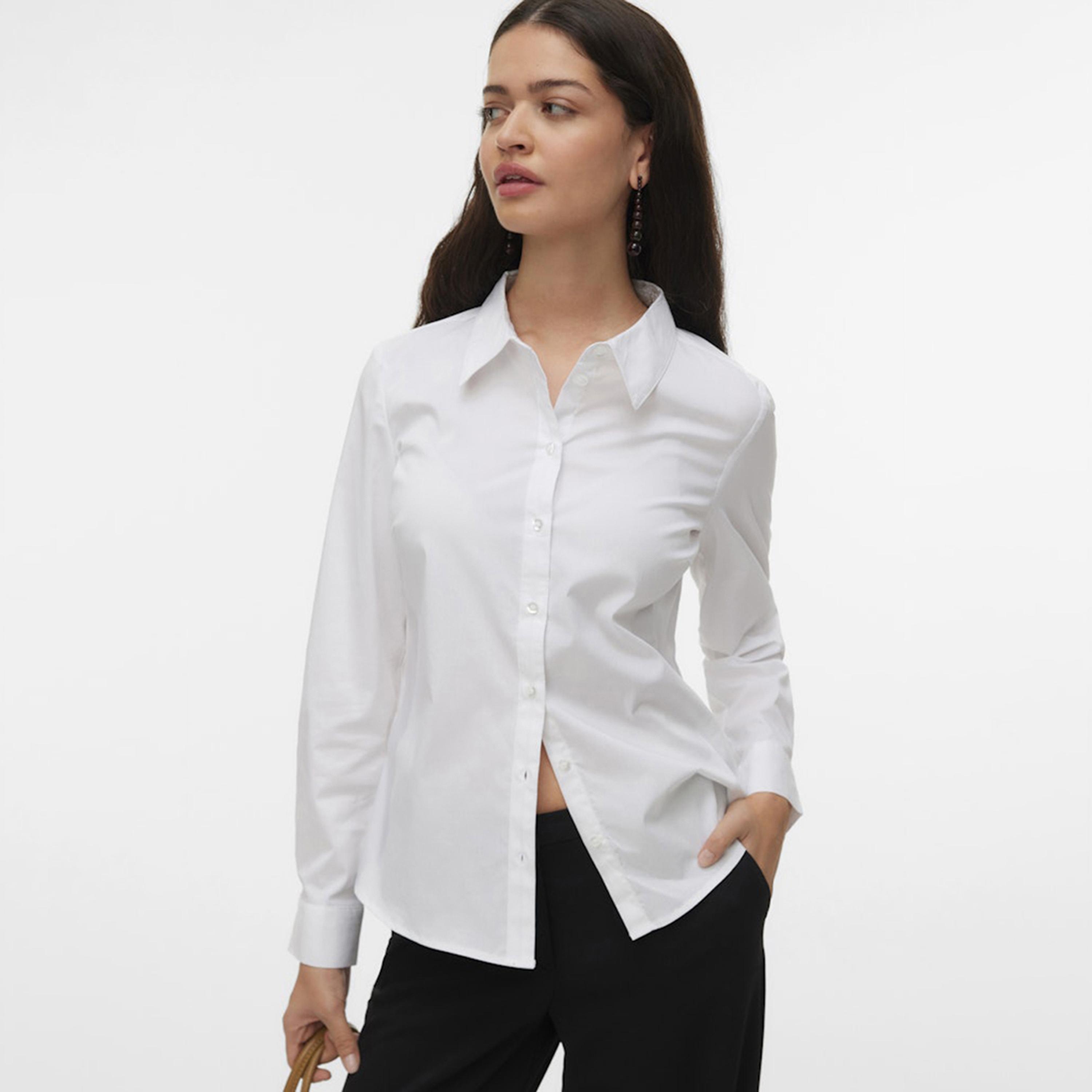 Vero Moda White Collared Women's Shirt-women-clothing-shirtsandblouses-shirts-image-5