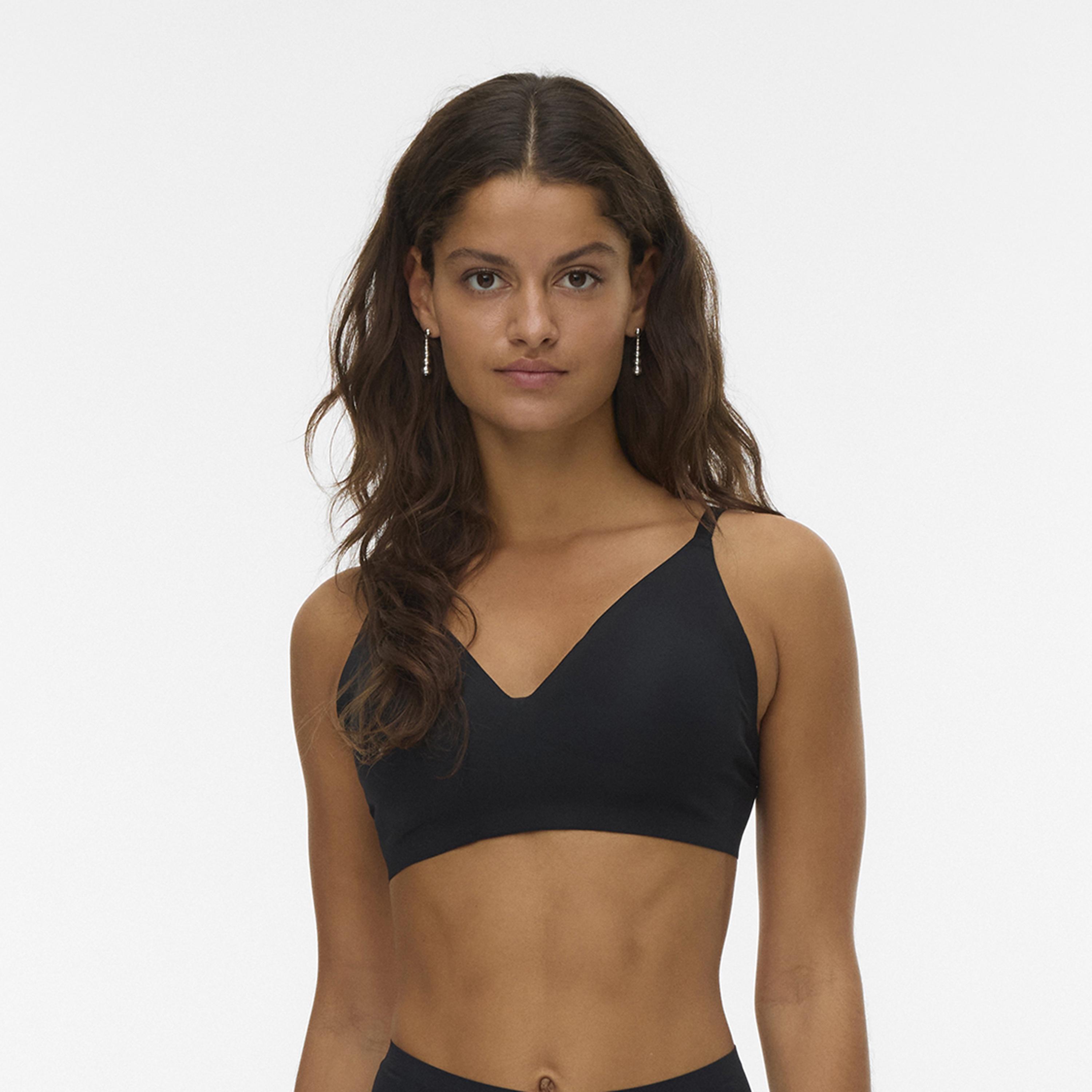 Vero Moda Black Plain Women's Bikini Bra-women-clothing-swimandbeach-bikinis-image-1