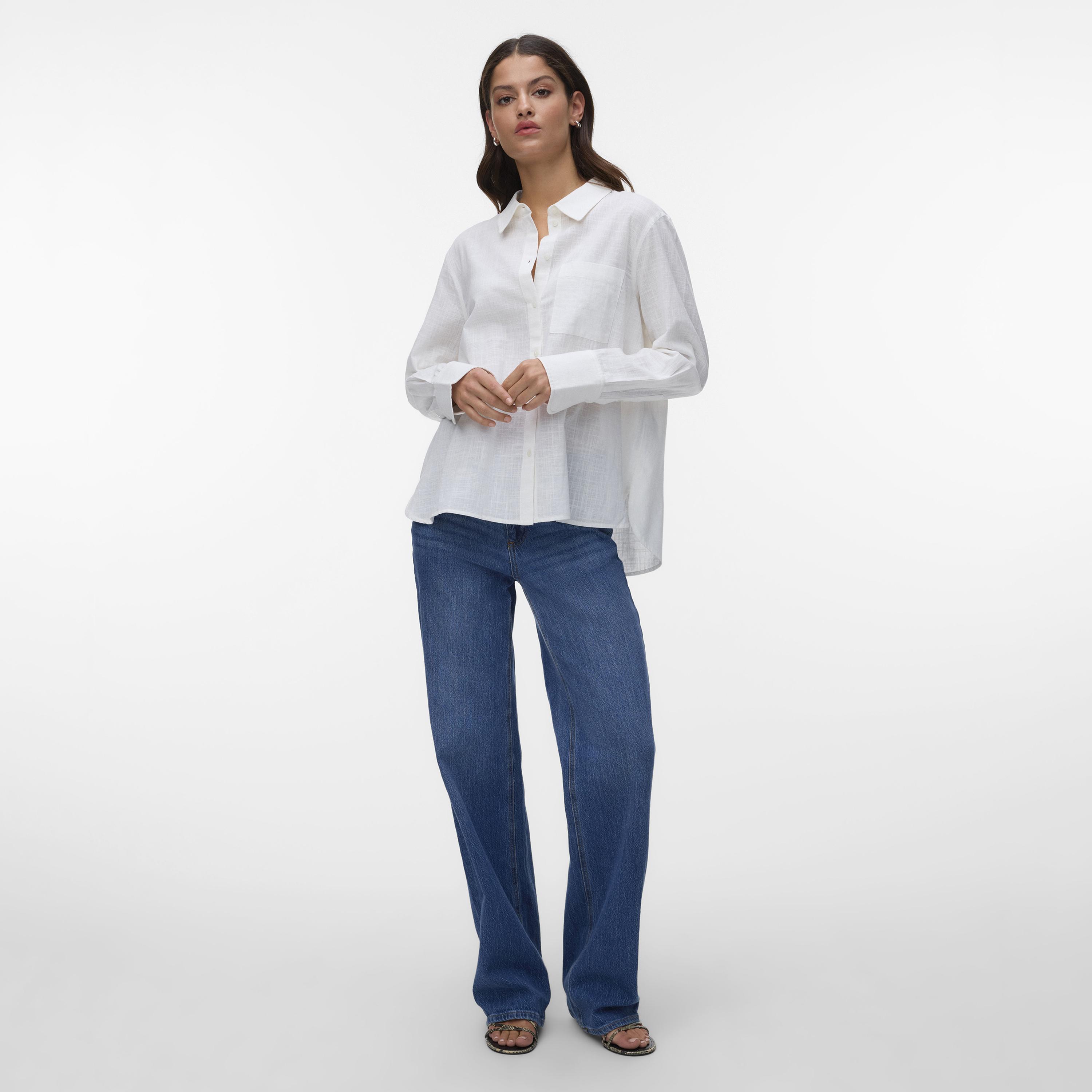 Vero Moda Pointed Collar Women's Shirt-women-clothing-shirtsandblouses-shirts-image-2