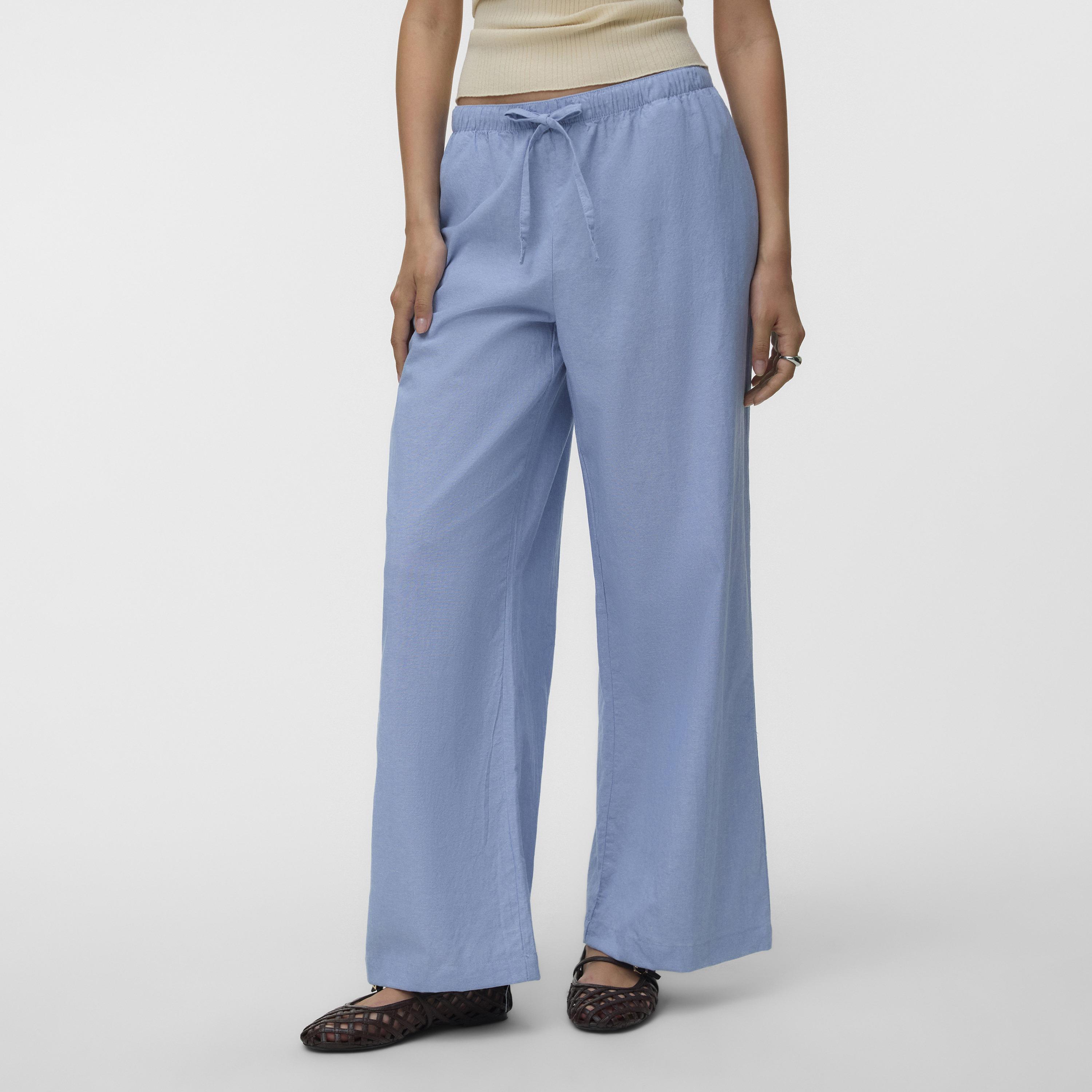 Vero Moda Drawstring Waist Wide Leg Women's Trousers-women-clothing-trousers-image-1