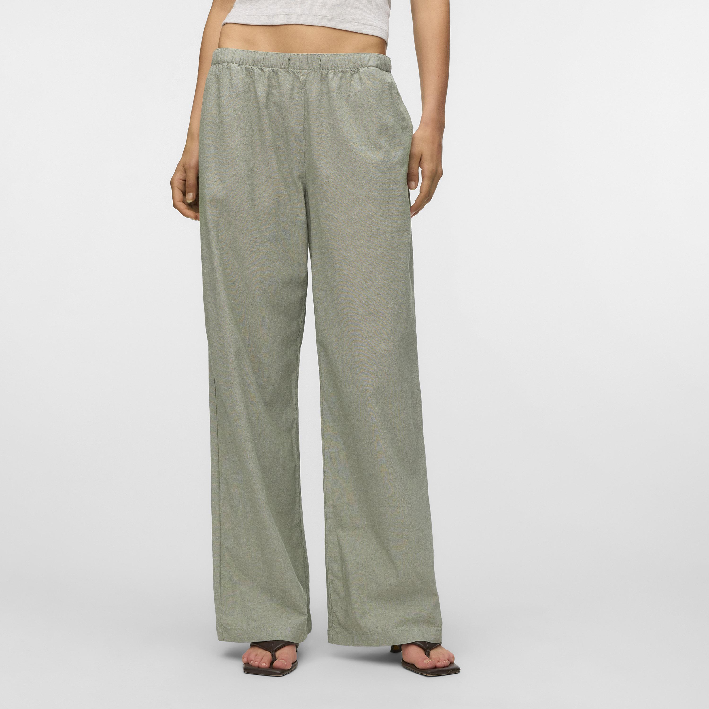 Vero Moda Drawstring Waist Wide Leg Women's Trousers-women-clothing-trousers-image-1