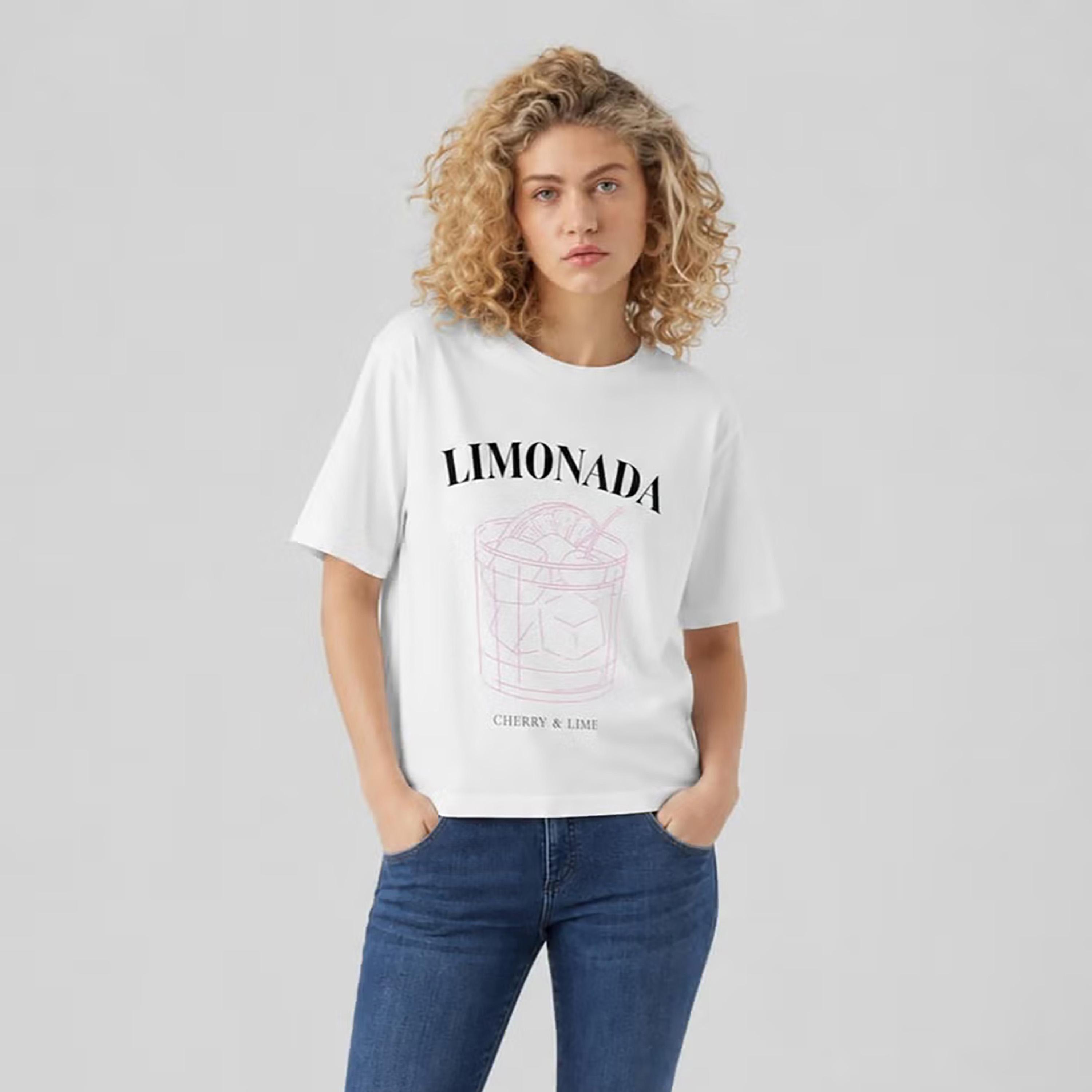 Vero Moda White Graphic Print Cotton Women's T-Shirt-women-clothing-tshirts-image-3