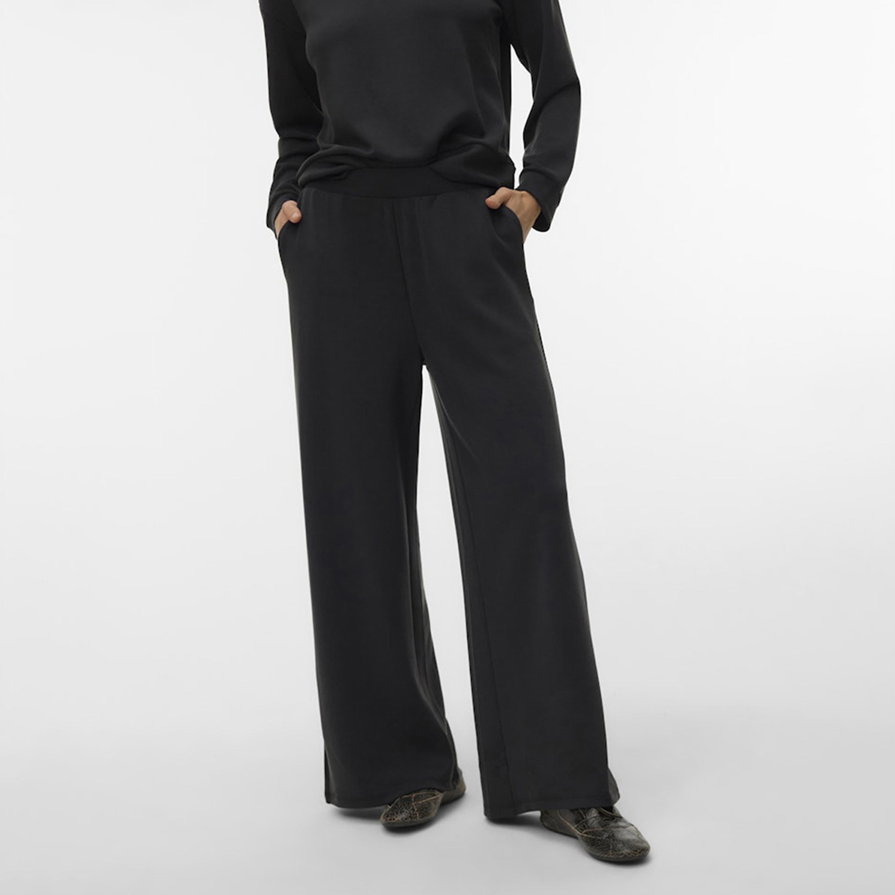 Vero Moda Elasticated Waist Straight Women's Trousers-women-clothing-bottoms-trousers-image-1