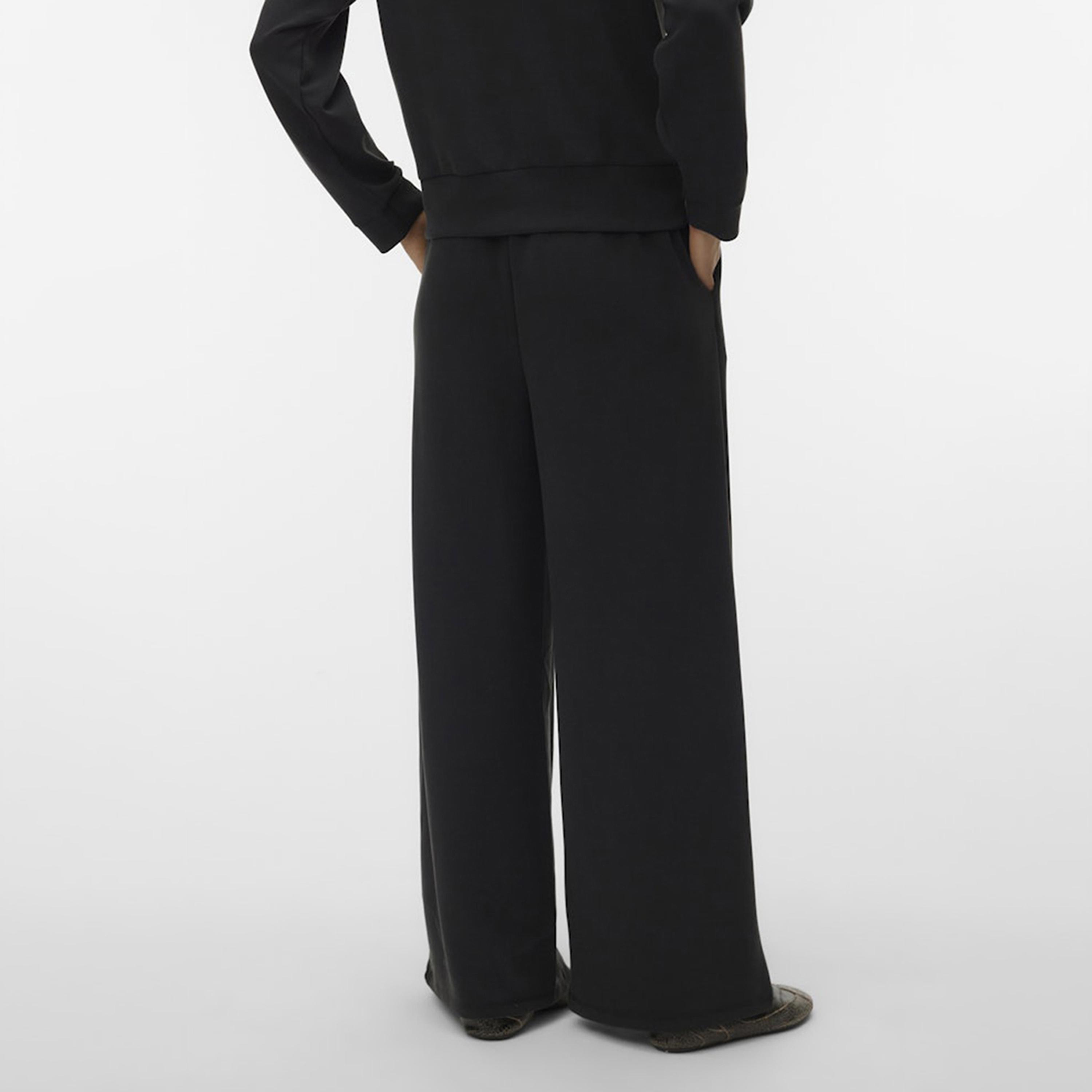 Vero Moda Elasticated Waist Straight Women's Trousers-women-clothing-bottoms-trousers-image-3