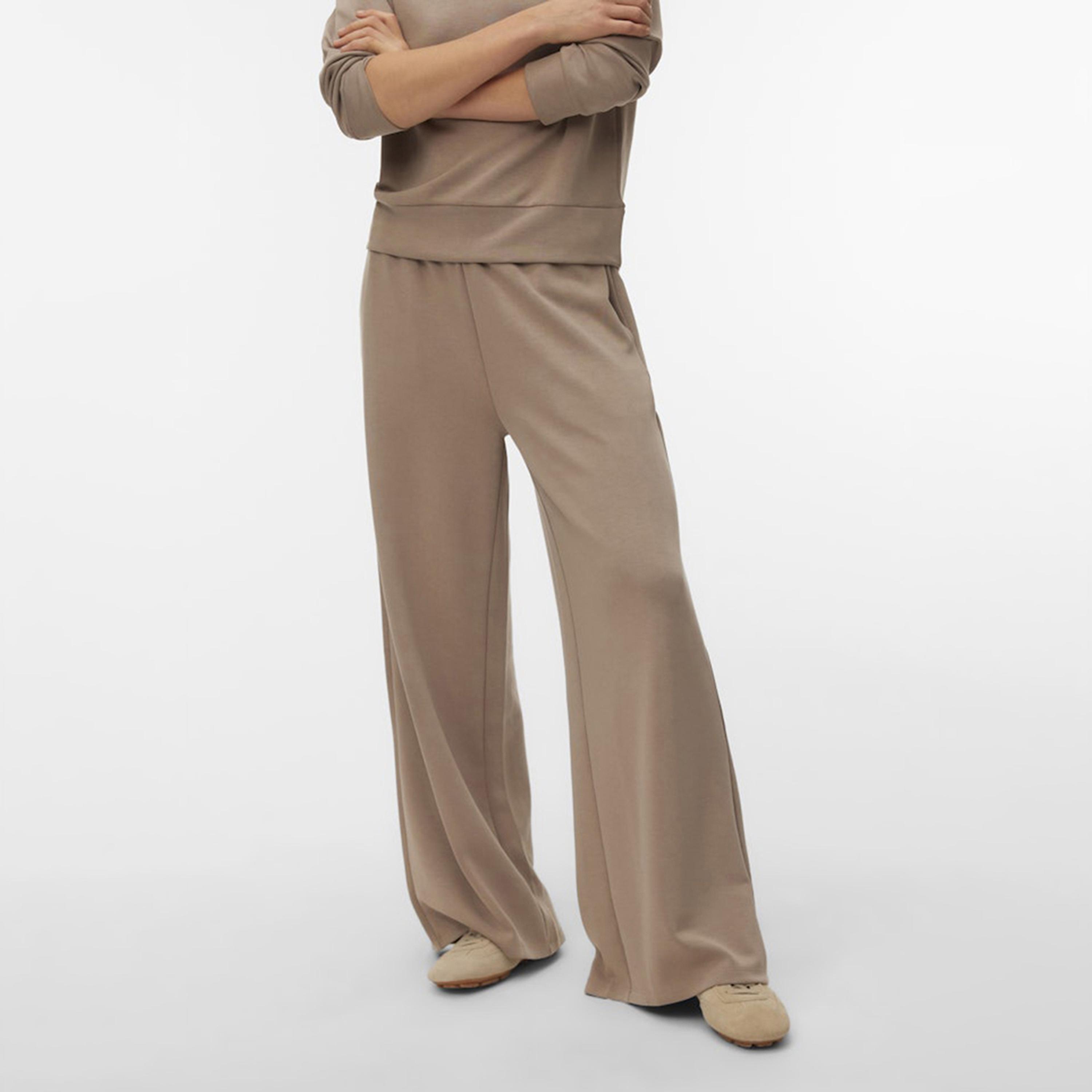 Vero Moda Elasticated Waist Straight Women's Trousers-women-clothing-bottoms-trousers-image-1