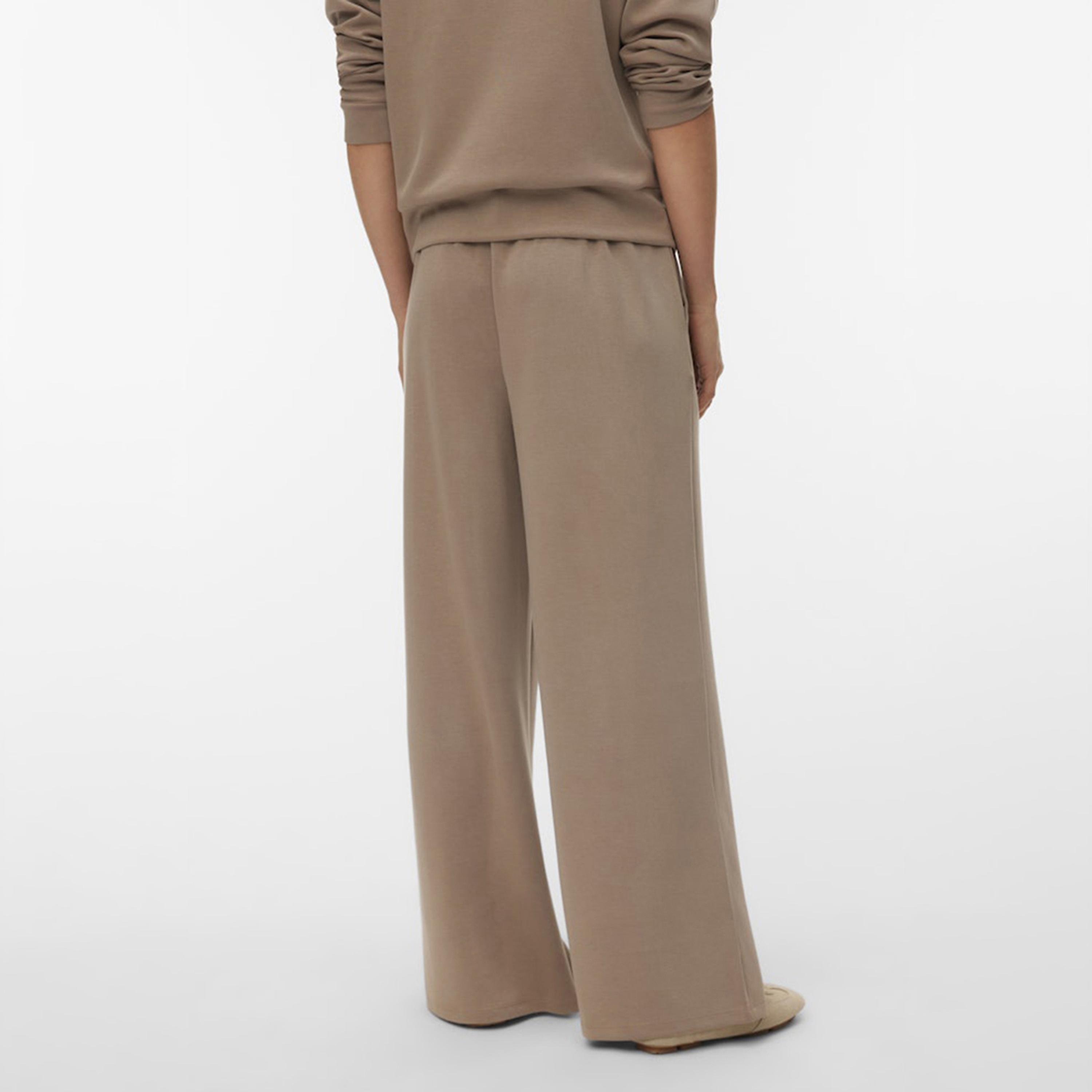 Vero Moda Elasticated Waist Straight Women's Trousers-women-clothing-bottoms-trousers-image-3