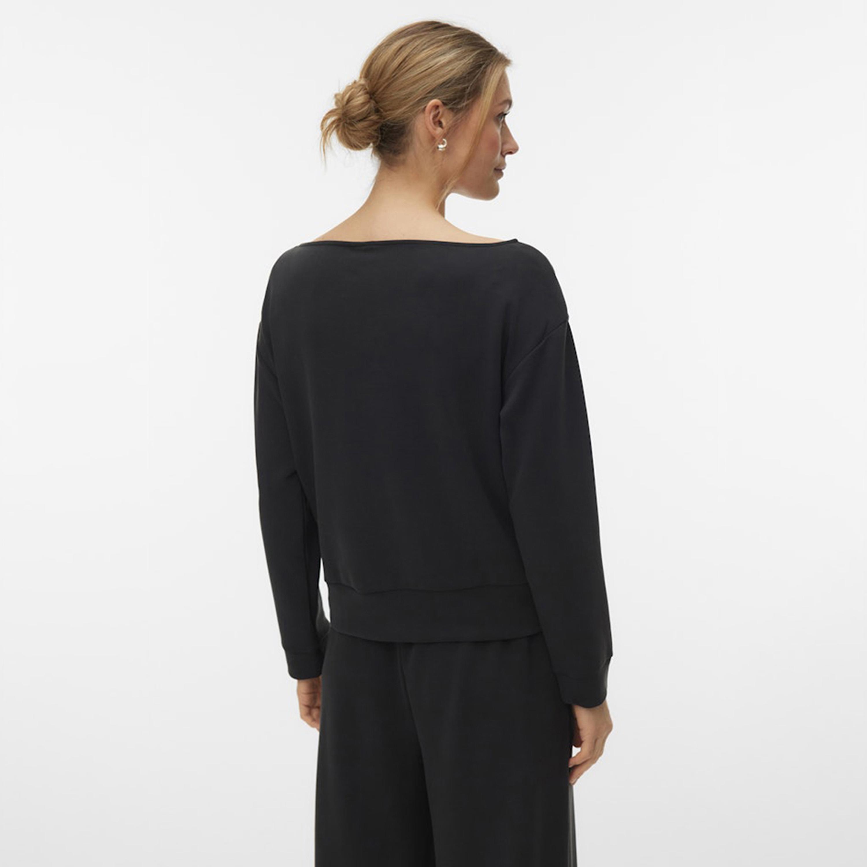 بلوزة نسائية بأكمام "دروب شولدر" منسدلة وياقة "بوت نيك" من فيرو مودا-women-clothing-shirtsandblouses-blouses-image-3