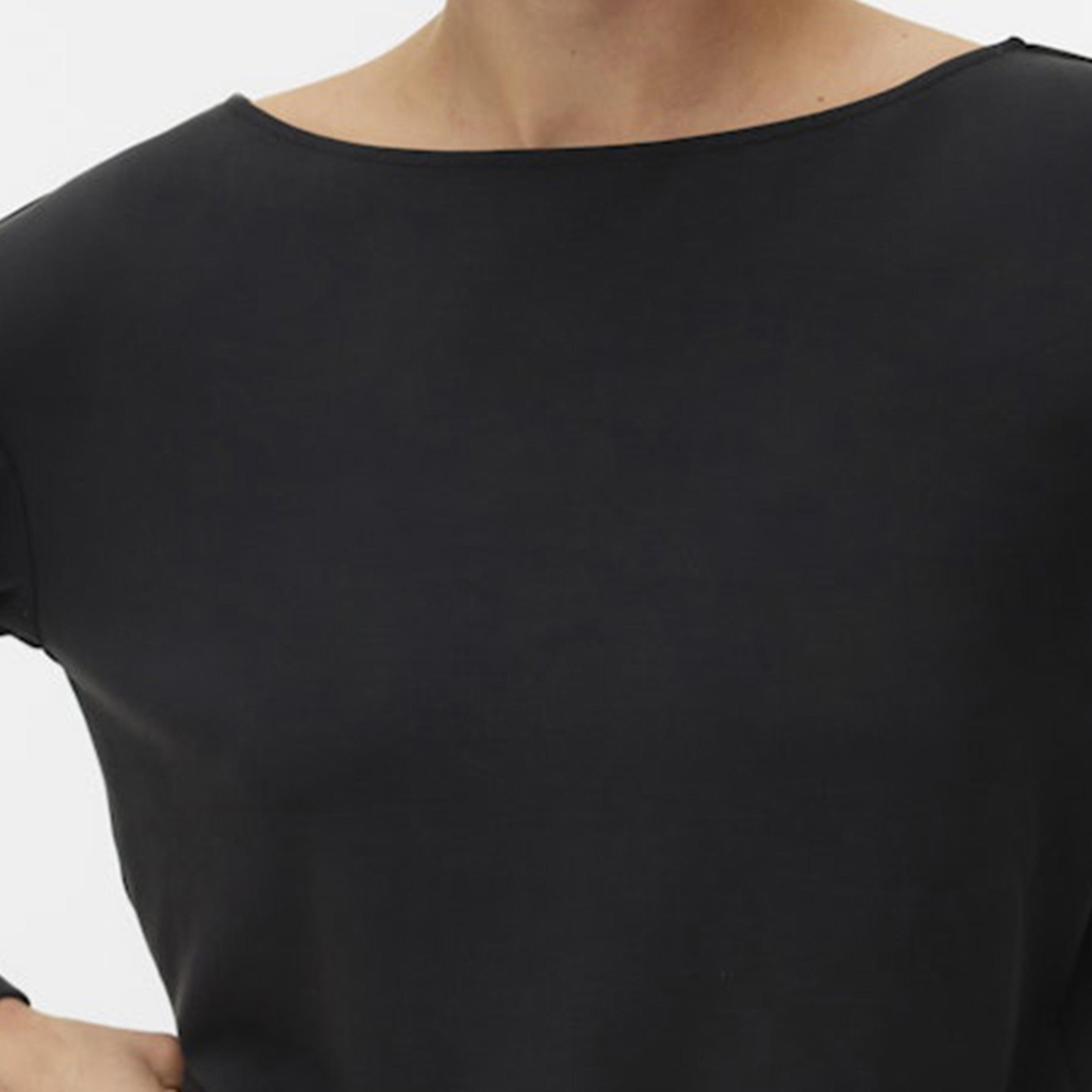 بلوزة نسائية بأكمام "دروب شولدر" منسدلة وياقة "بوت نيك" من فيرو مودا-women-clothing-shirtsandblouses-blouses-image-4