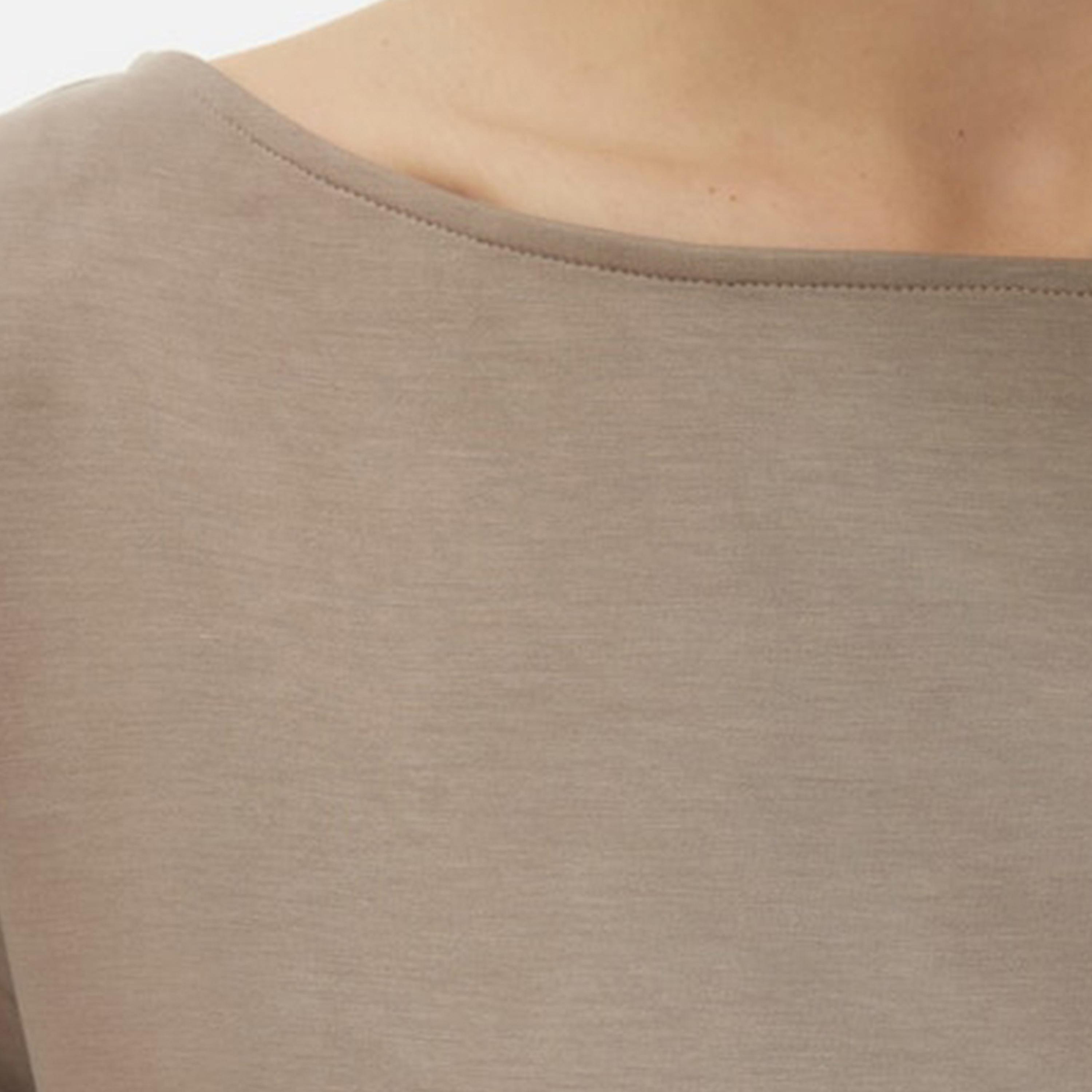 بلوزة نسائية بأكمام "دروب شولدر" منسدلة وياقة "بوت نيك" من فيرو مودا-women-clothing-shirtsandblouses-blouses-image-4