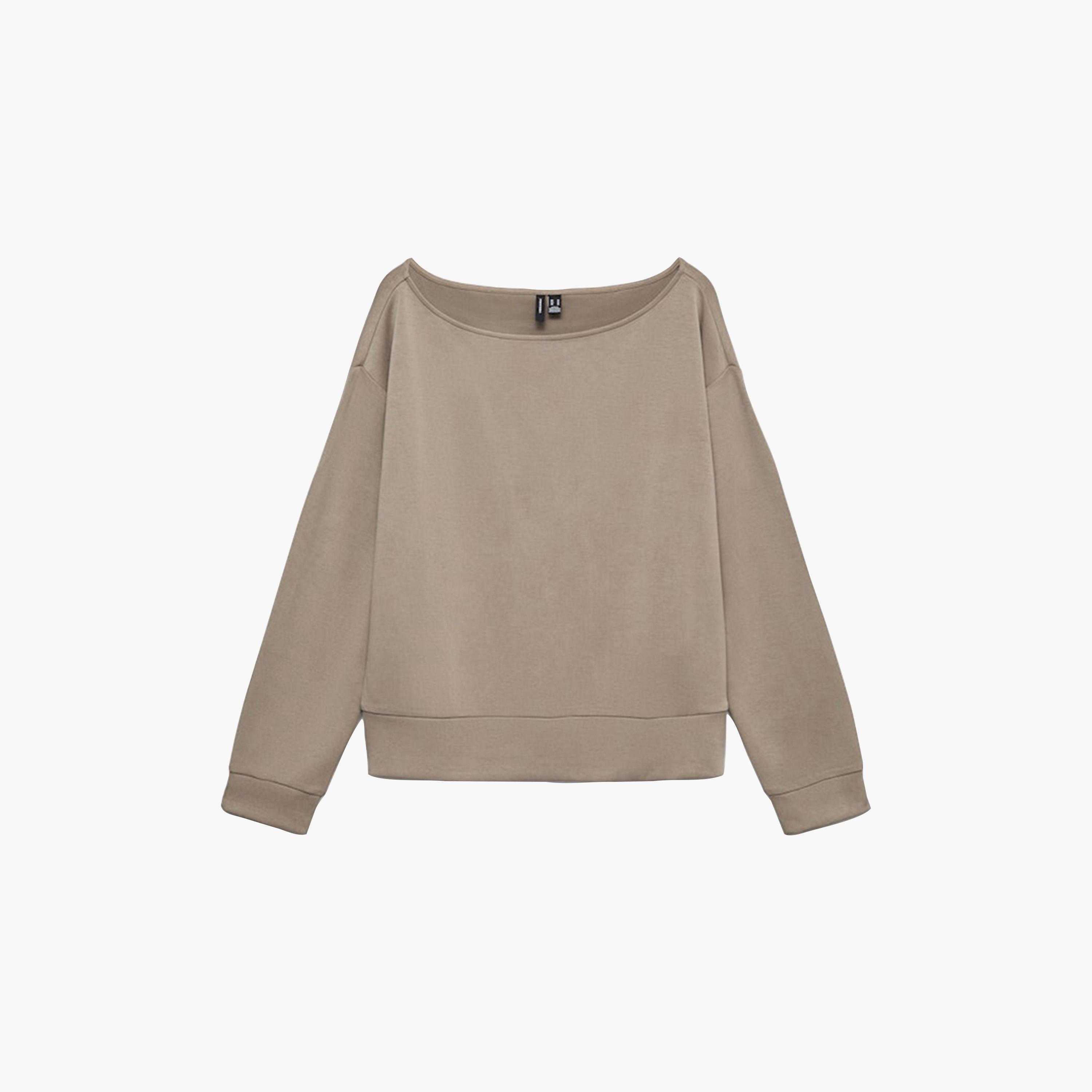 بلوزة نسائية بأكمام "دروب شولدر" منسدلة وياقة "بوت نيك" من فيرو مودا-women-clothing-shirtsandblouses-blouses-image-6