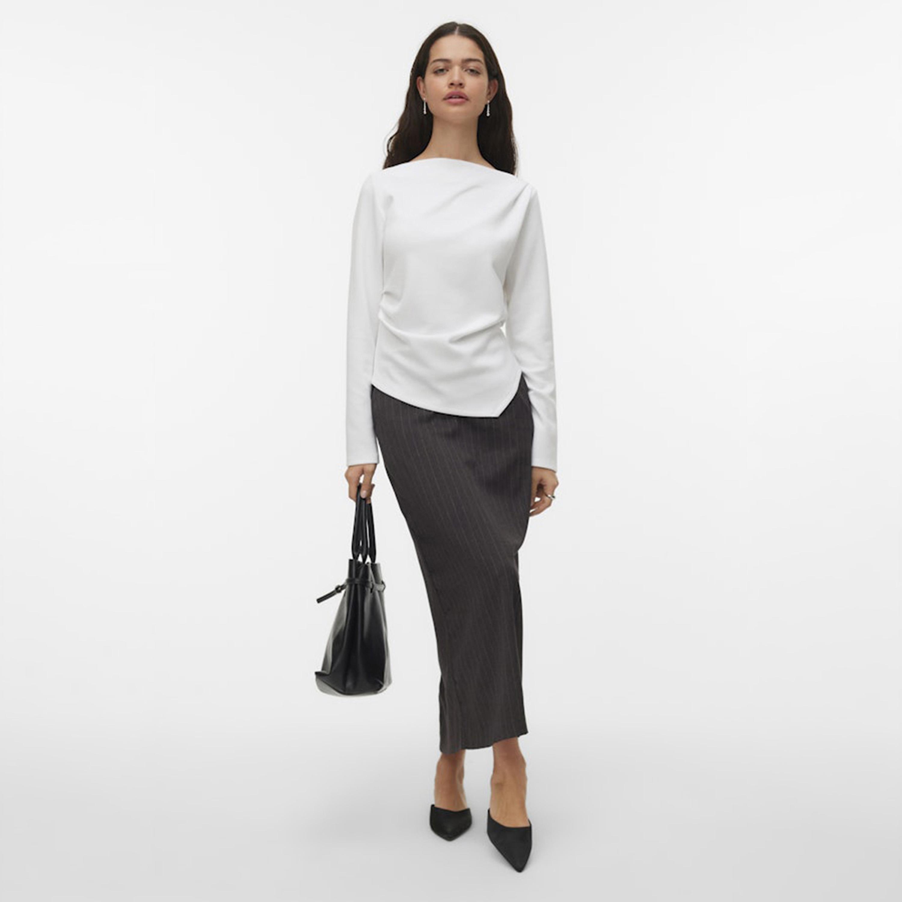 بلوزة نسائية بياقة "بوت نيك" عريضة من فيرو مودا-women-clothing-shirtsandblouses-blouses-image-2
