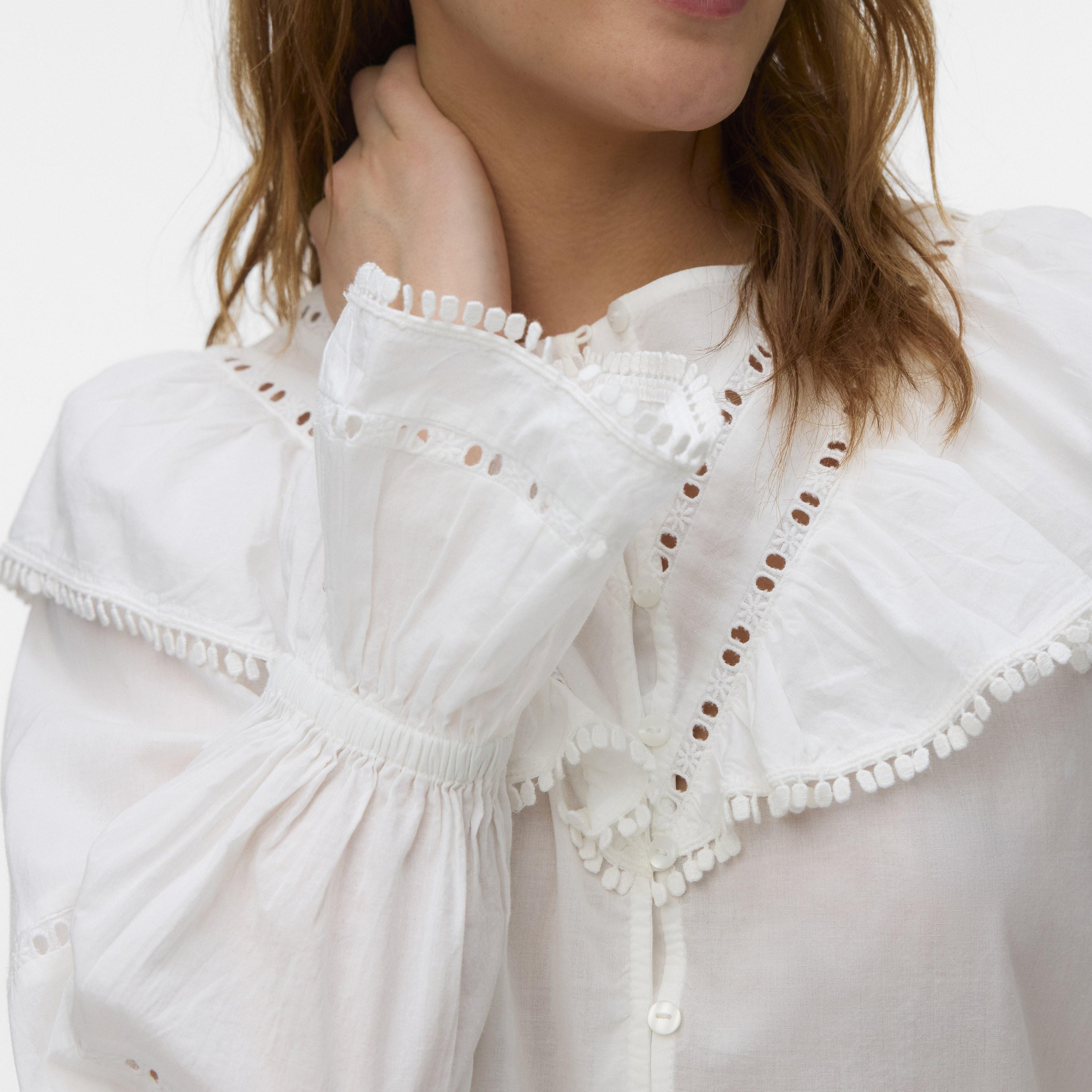 Vero Moda White Eyelet Embroidered Cotton Women's Top-women-clothing-shirtsandblouses-blouses-image-4