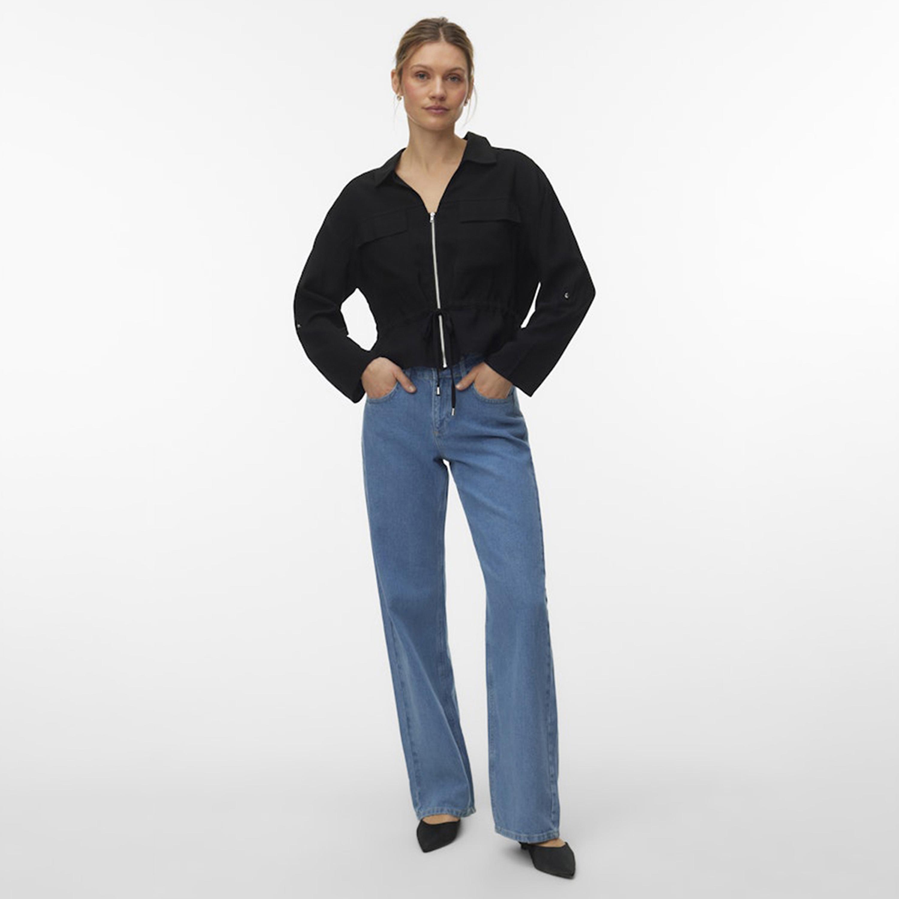 جاكيت-قميص "شاكيت" نسائي بياقة من فيرو مودا-women-clothing-shirtsandblouses-shirts-image-2